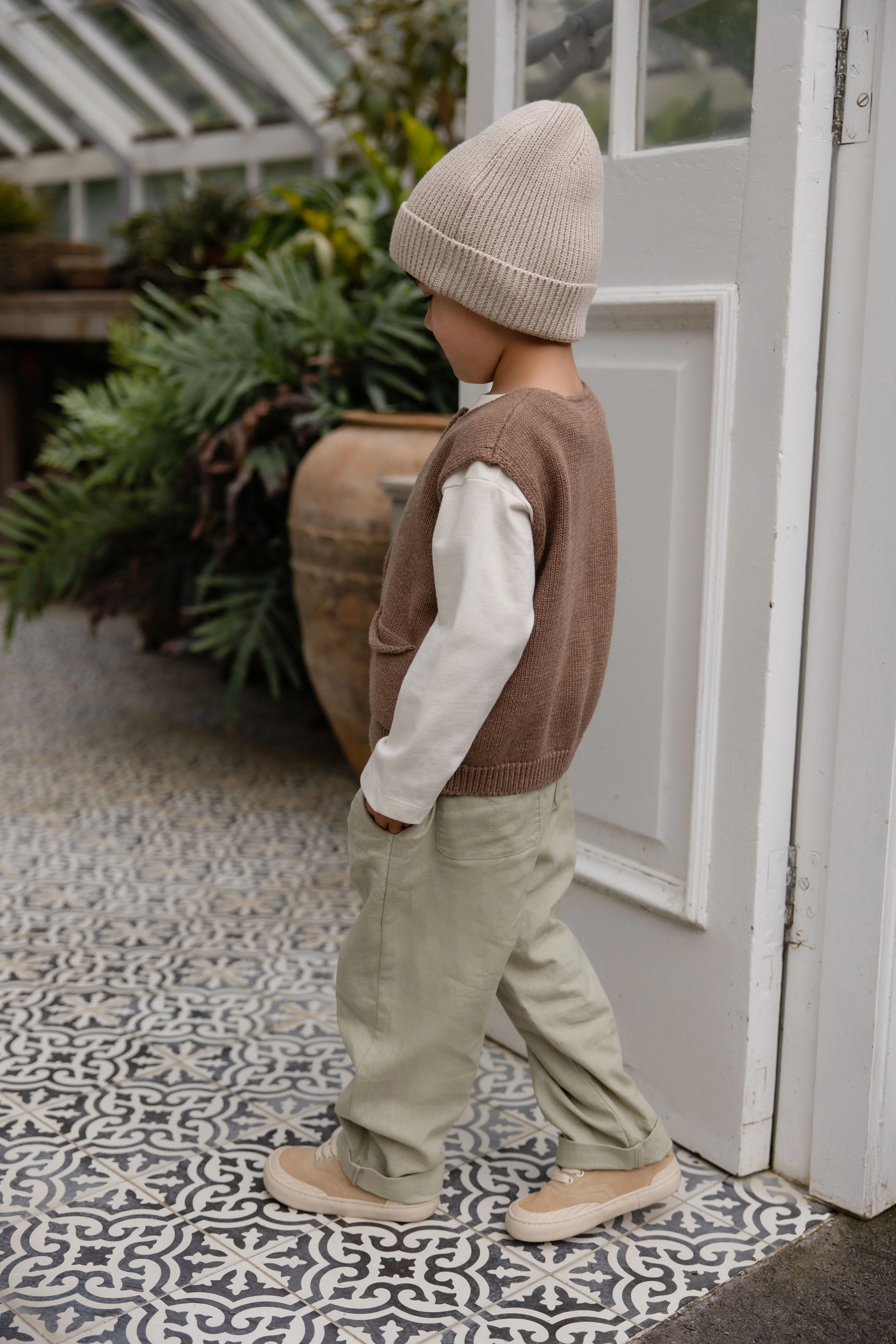 Ali Linen/Cotton Pant - Lichen - Image 6