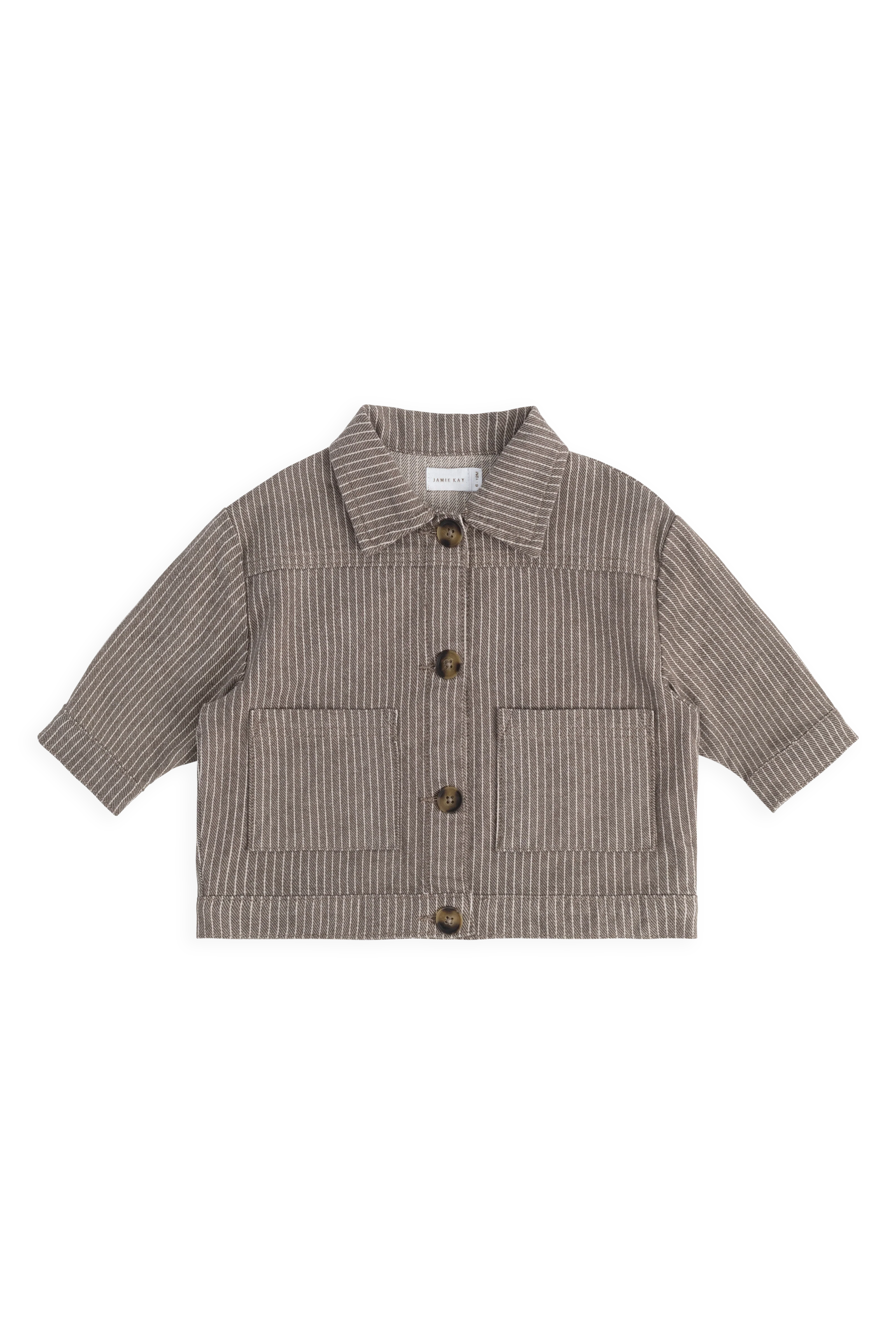 Axel Jacket-Mini Pinstripe Cassava / Iroko - Image 2
