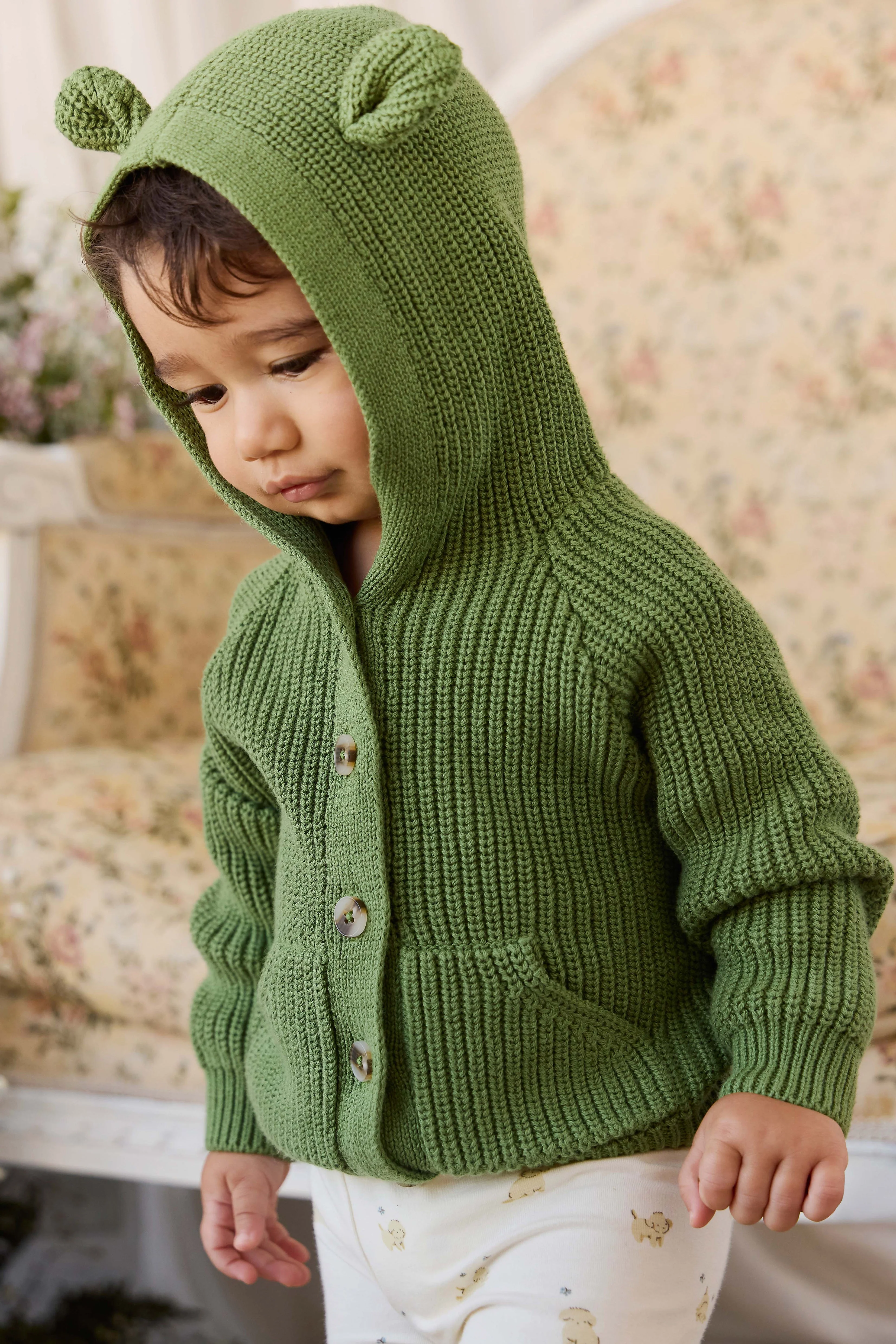Bear Cardigan - Matcha - Image 4