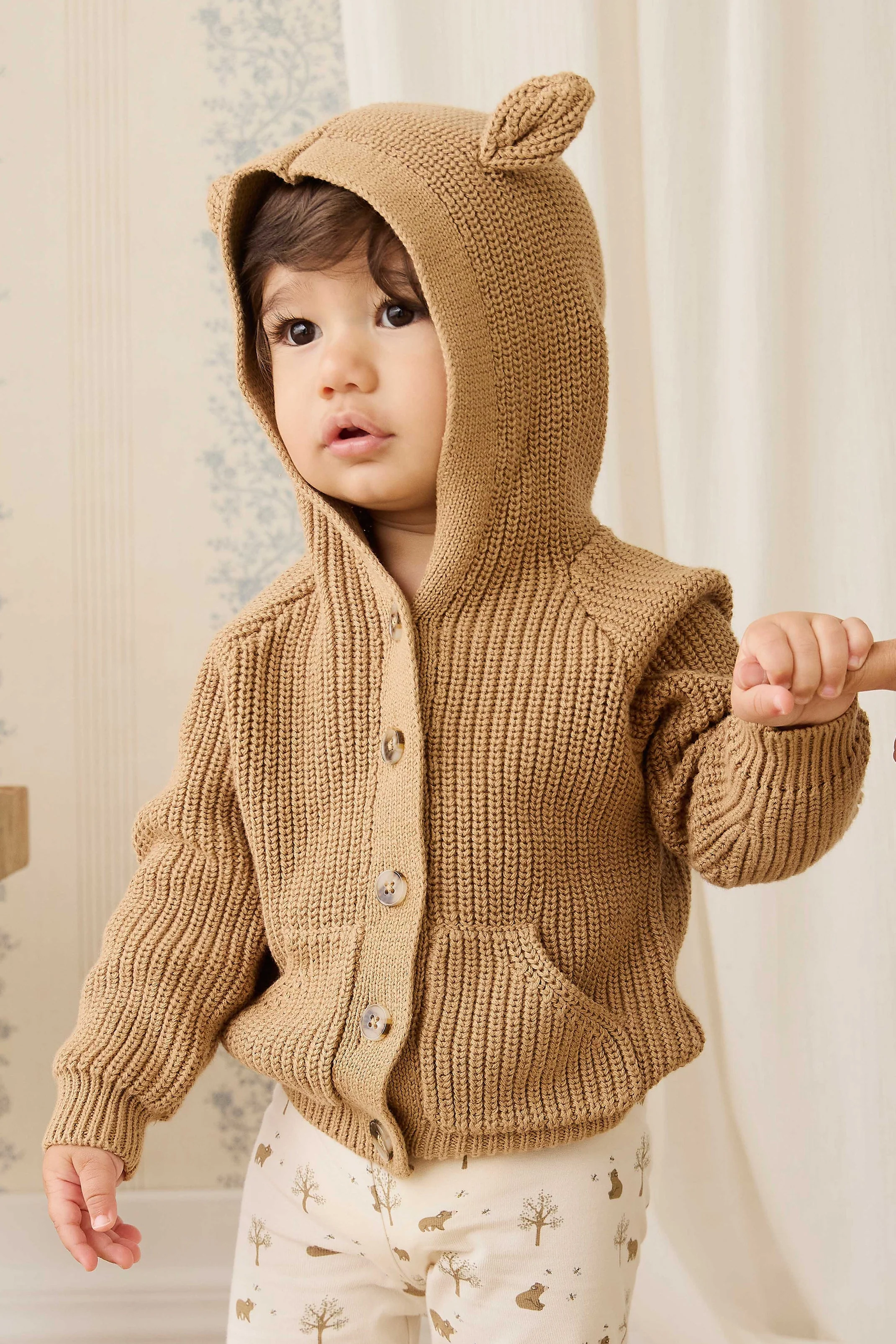 Bear Cardigan - Tawny Brown - Image 6