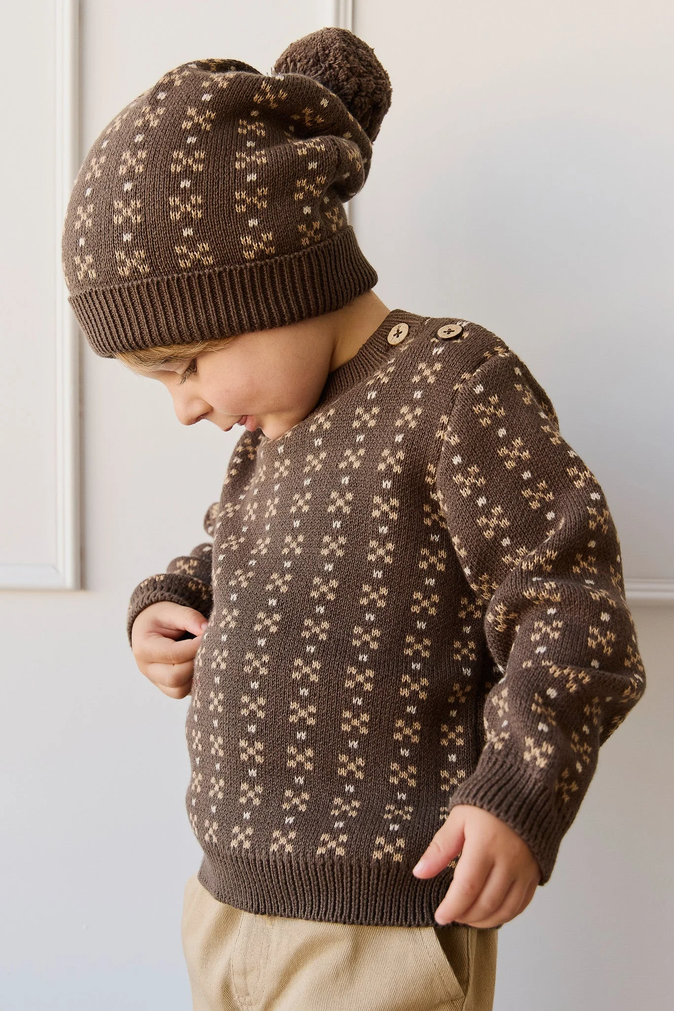 Bertie Hat - Fairisle Desert Palm