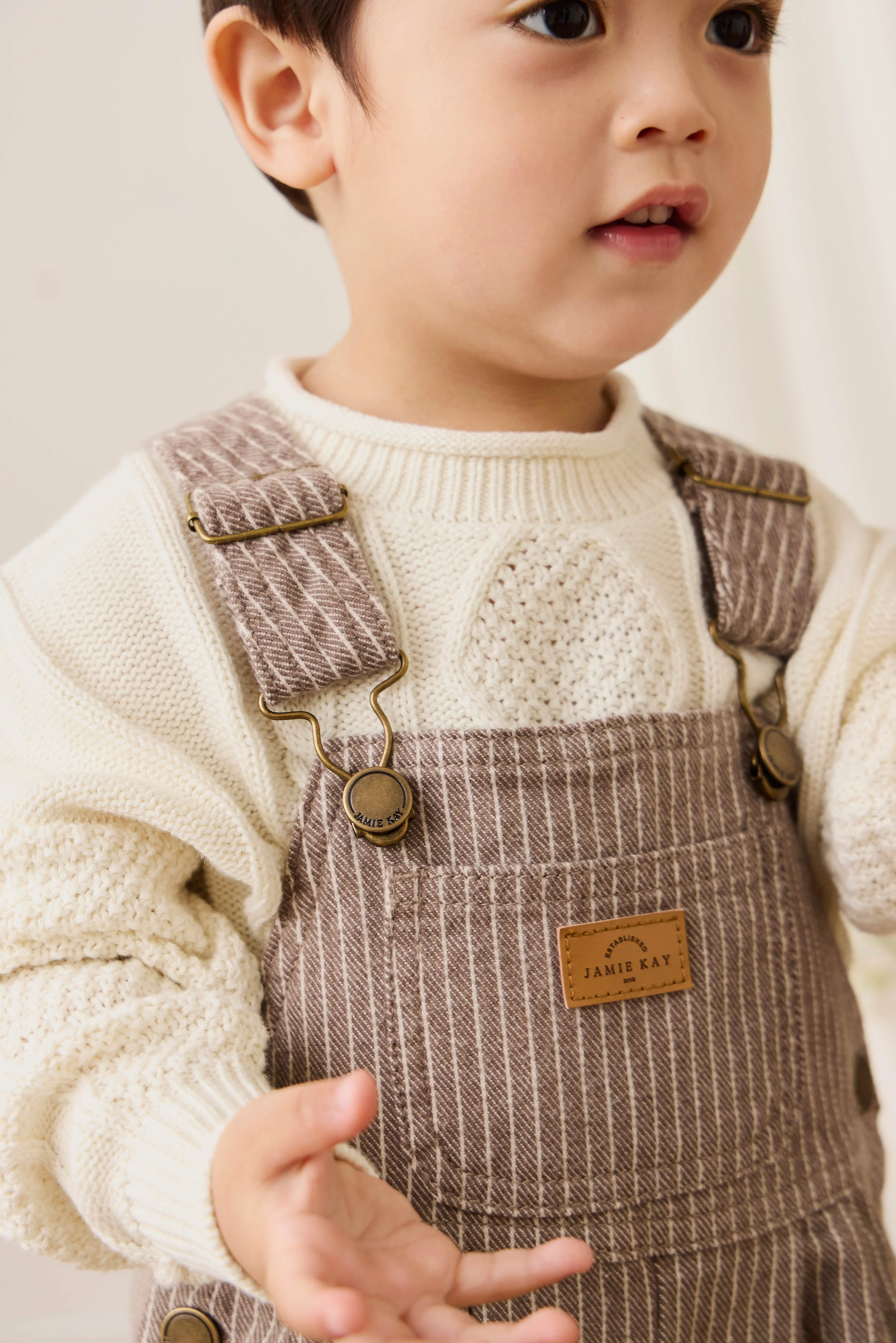 Blair Overall - Mini Pinstripe Cassava / Iroko - Image 6