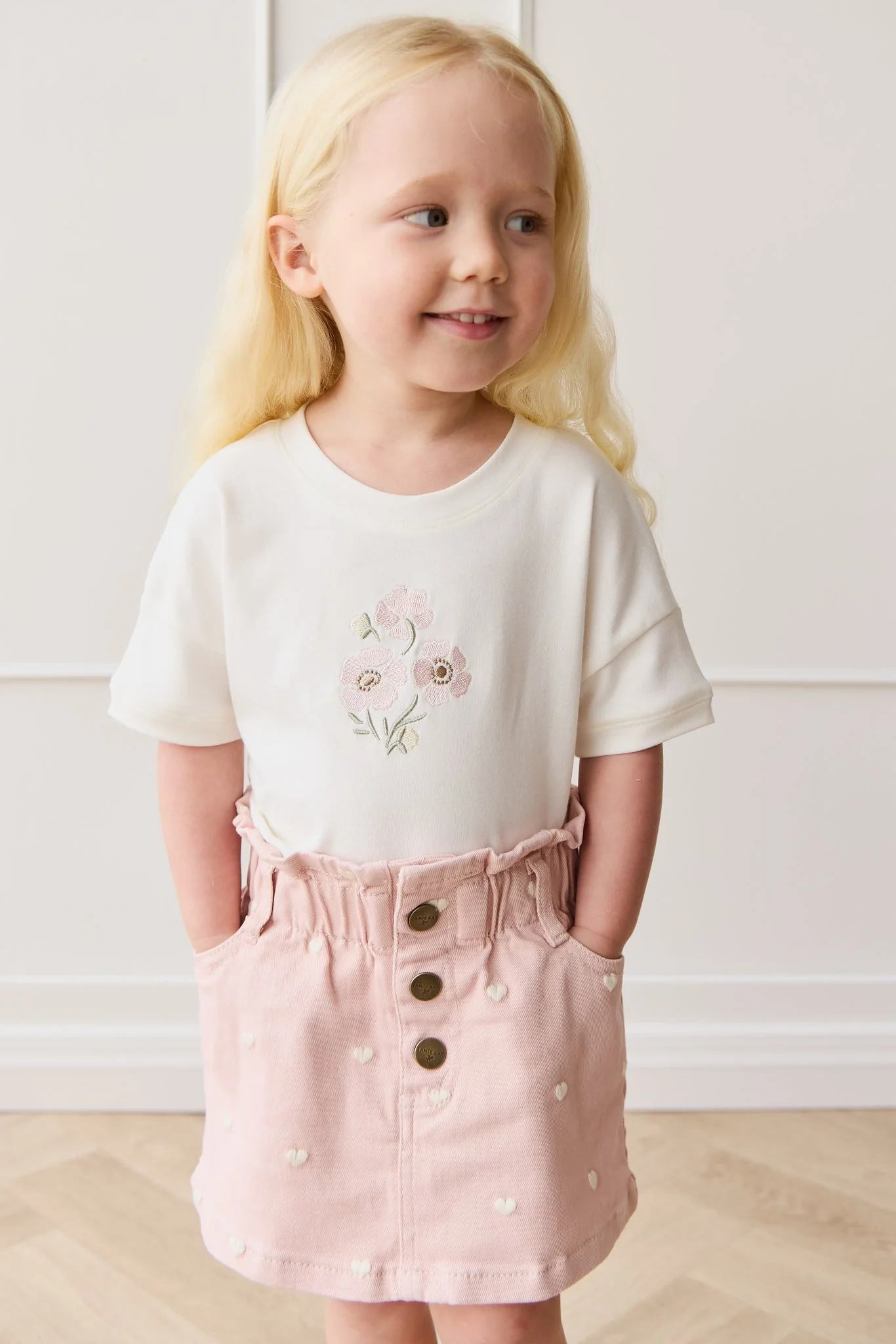 Briella Skirt - Petite Heart Peach
