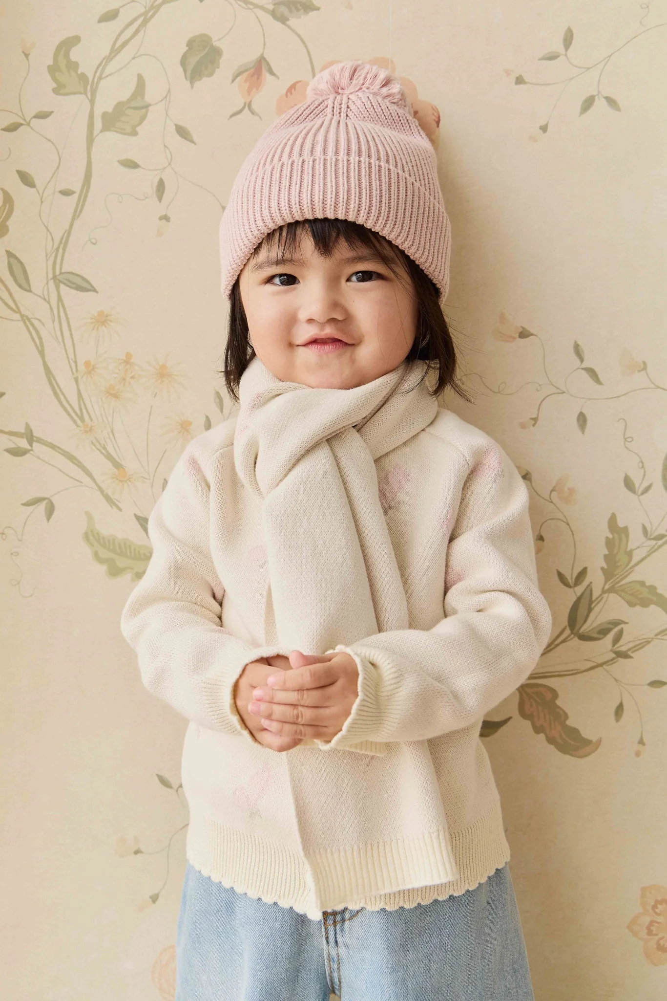 Cassie Jacquard Cardigan - Egret - Image 5
