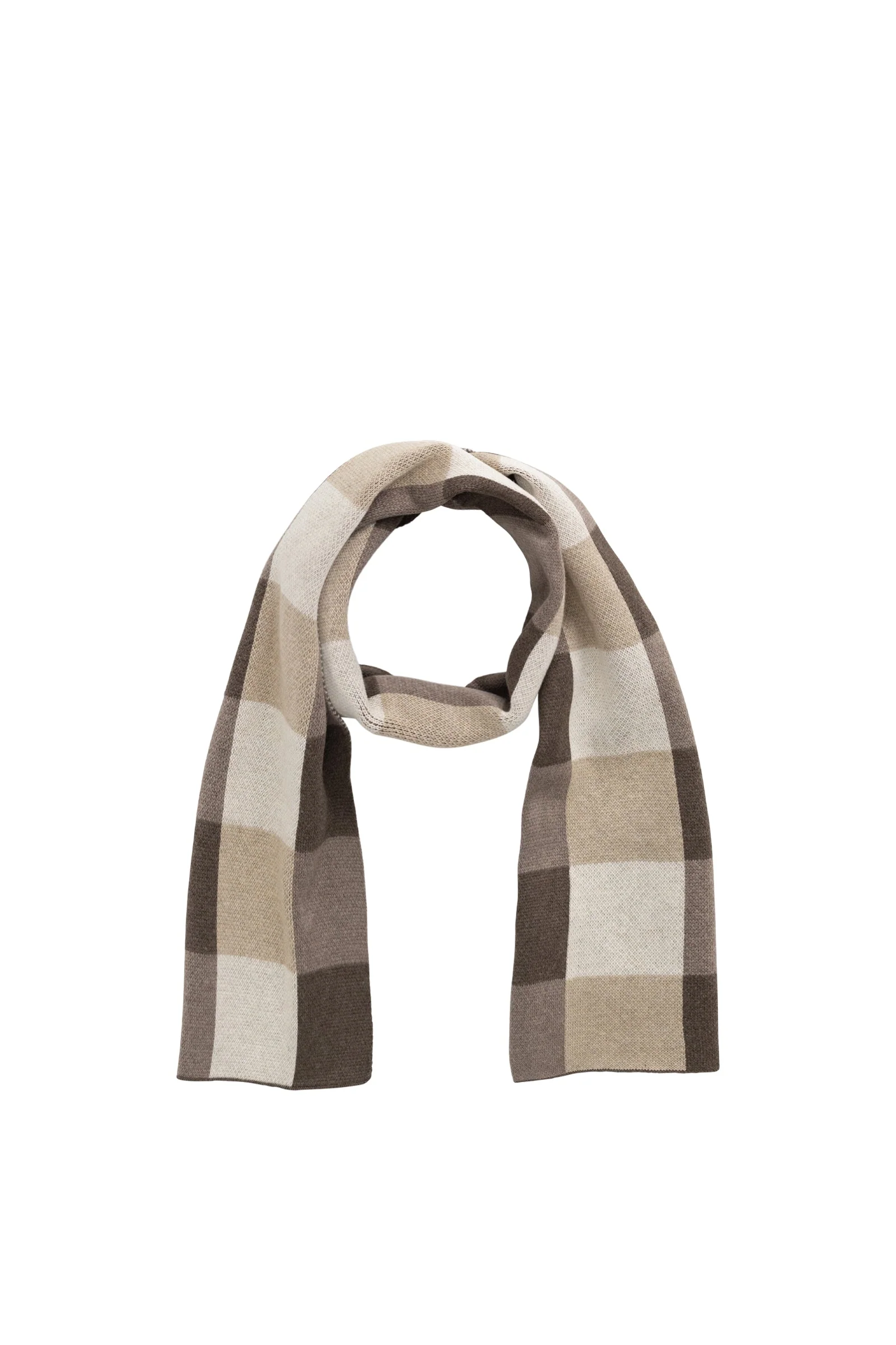 Checkered Scarf - Brioche - Image 2