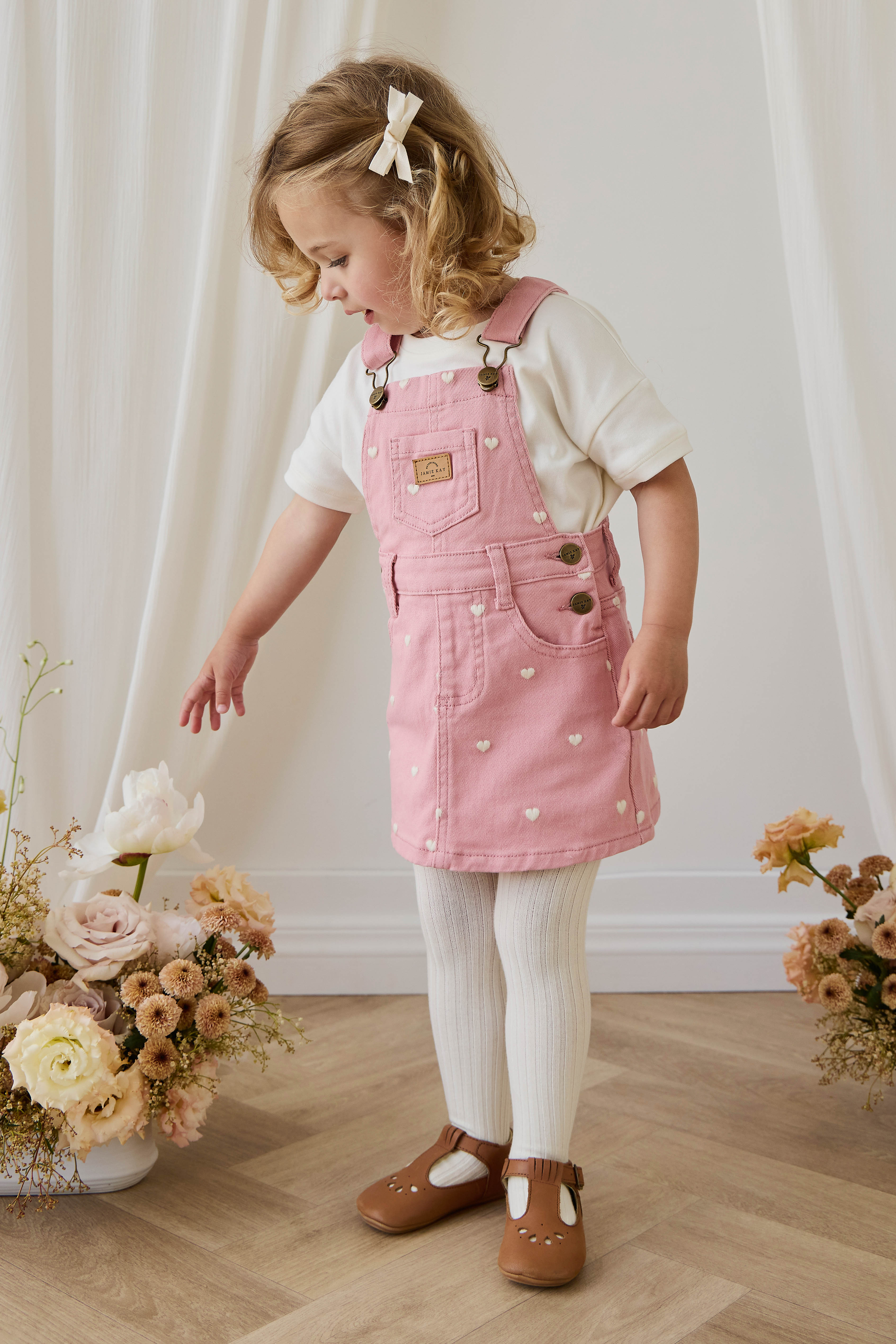 Classic Overall Dress - Petite Heart Rose - Image 3