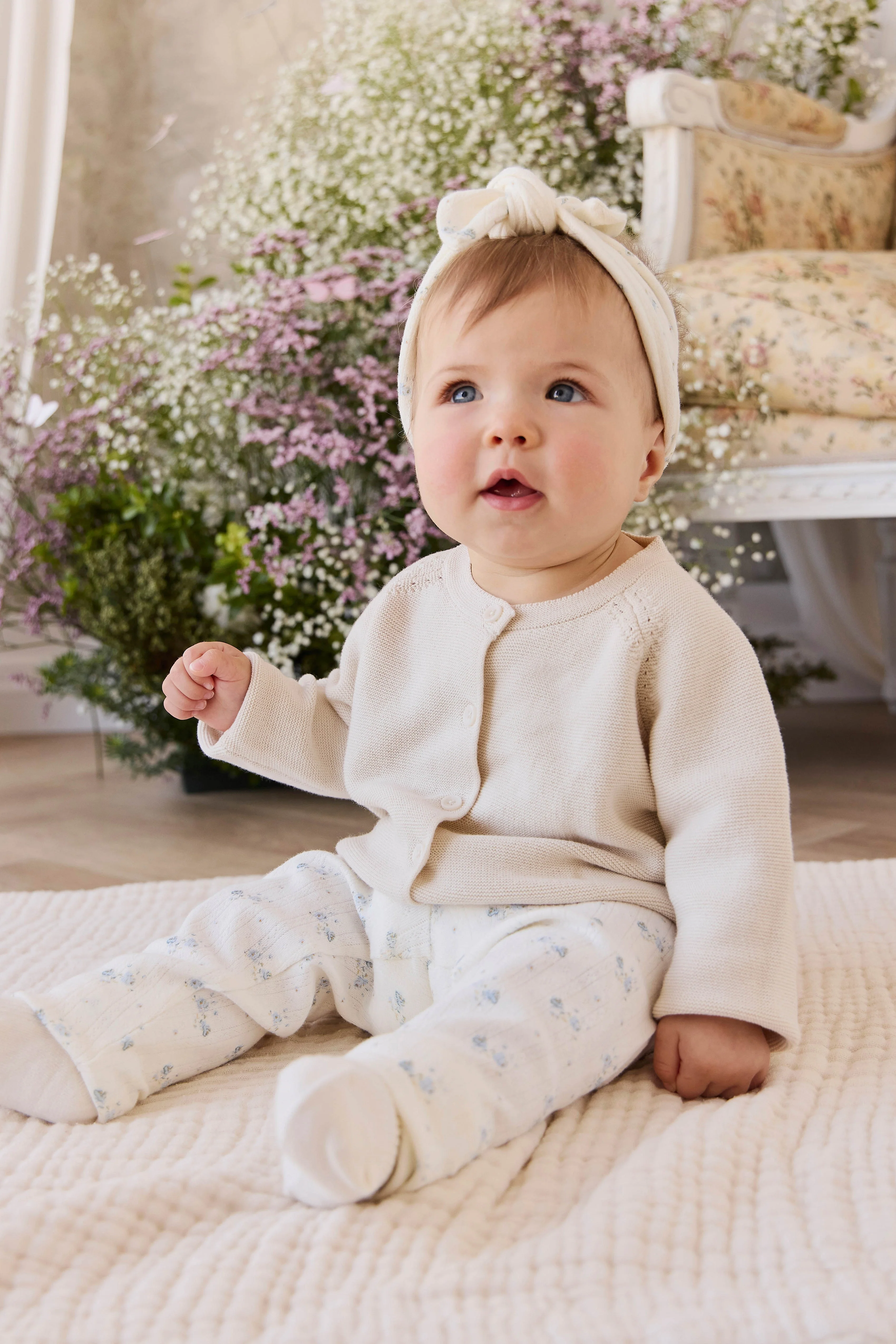 Delaney Knitted Cardigan - Vanilla - Image 3