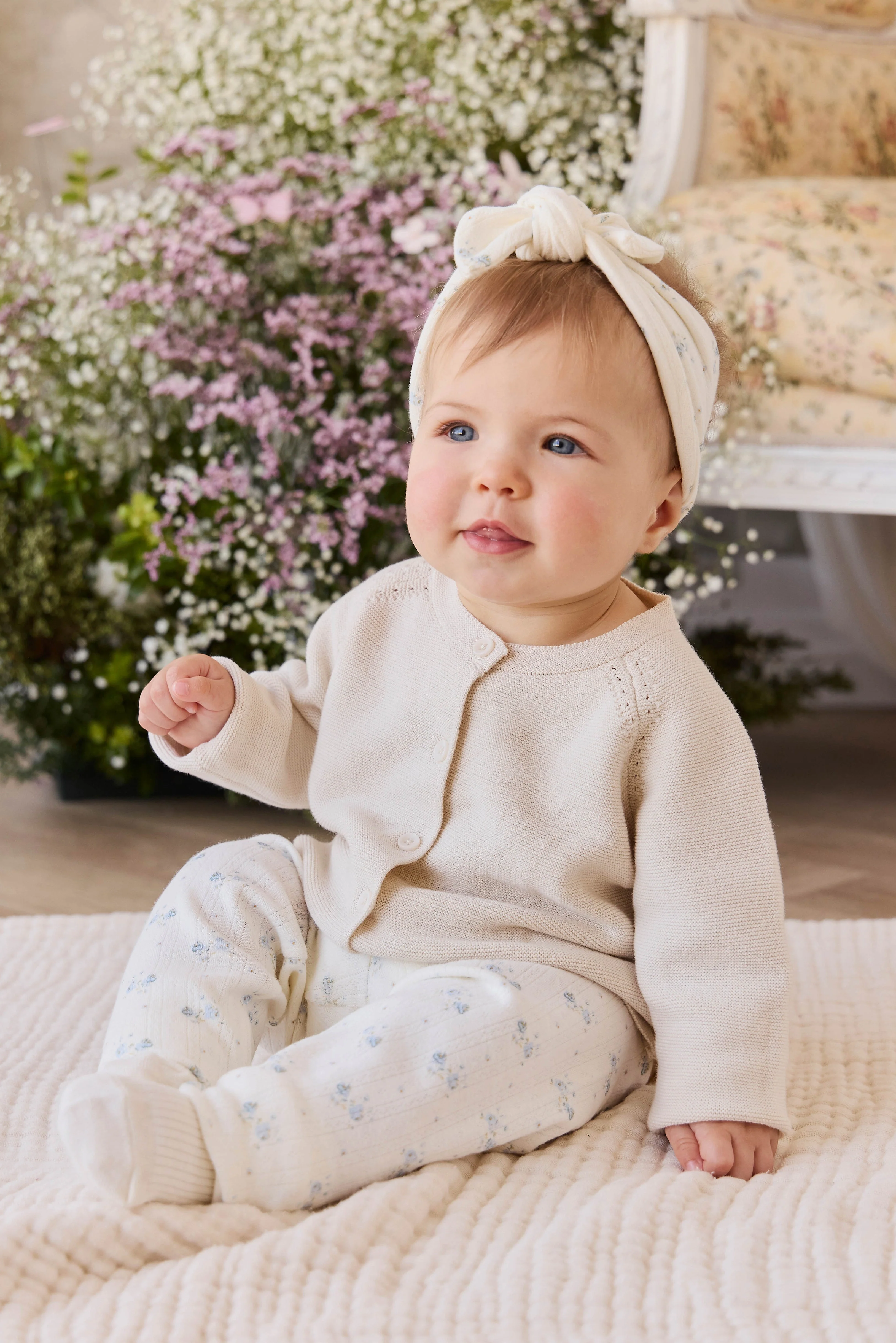 Delaney Knitted Cardigan - Vanilla - Image 6