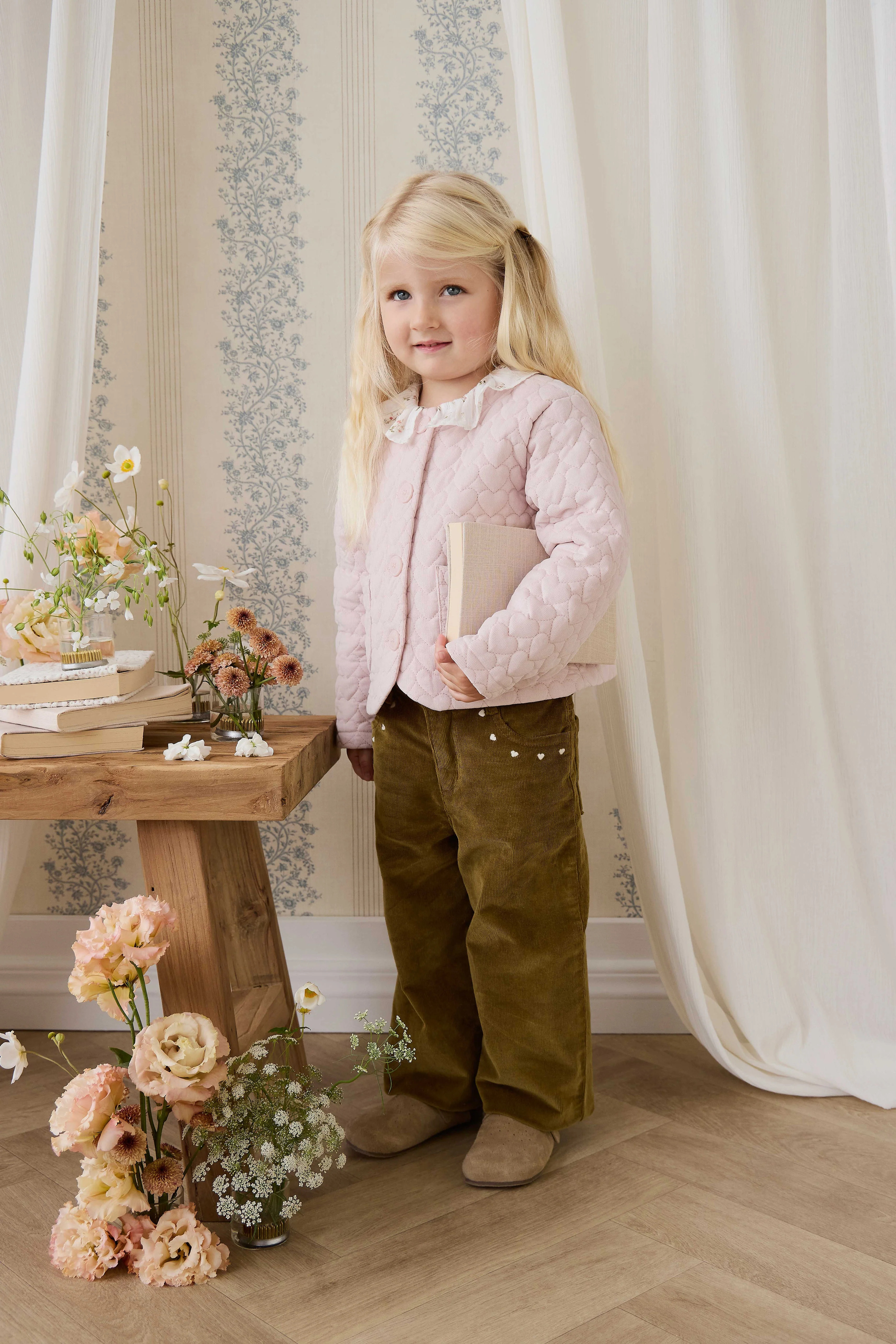 Elara Pincord Jacket - Soft Misty Rose - Image 11