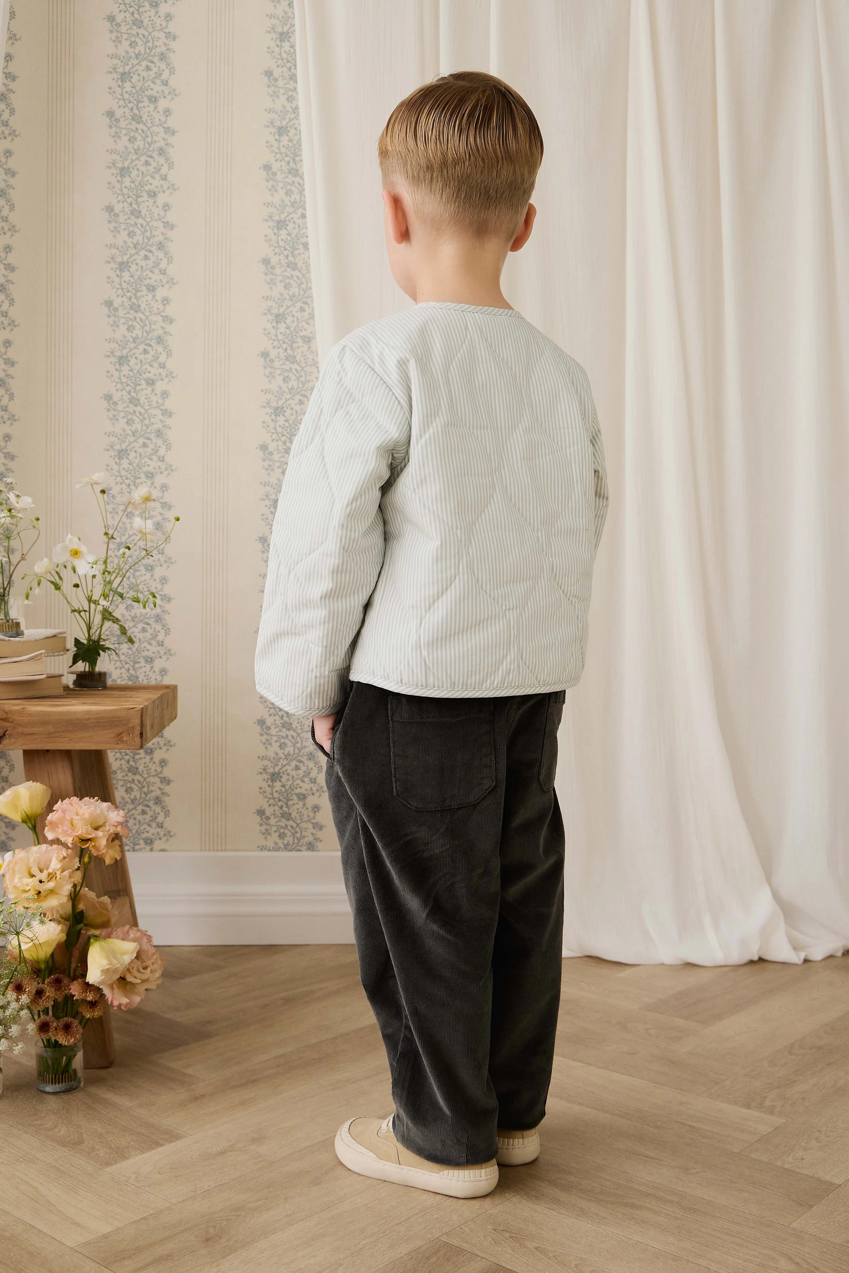 Elio Jacket - Fine Stripe Cloud/Bluegum - Image 6