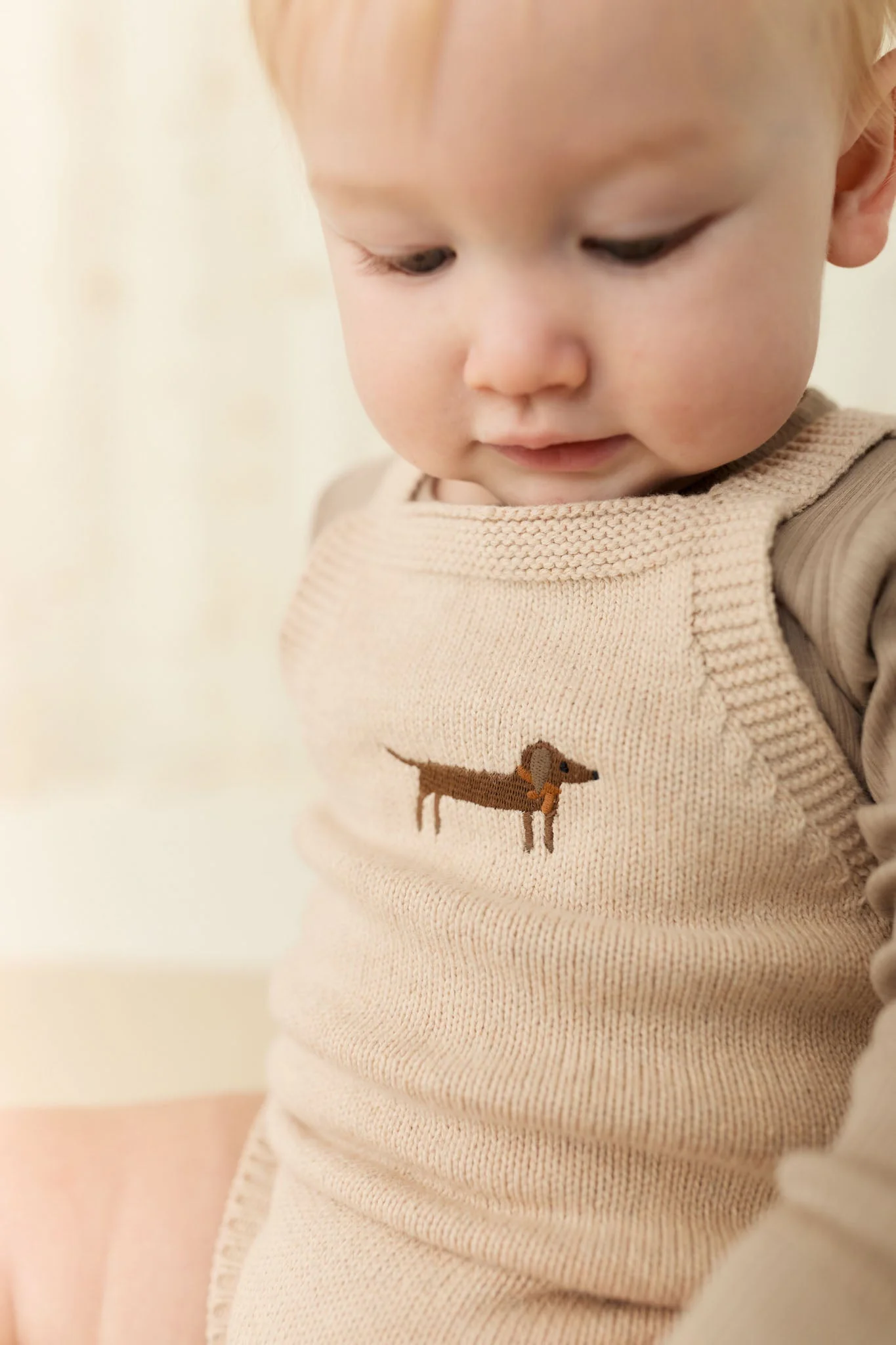 Ethan Playsuit - Oatmeal Marle Cosy Basil - Image 4