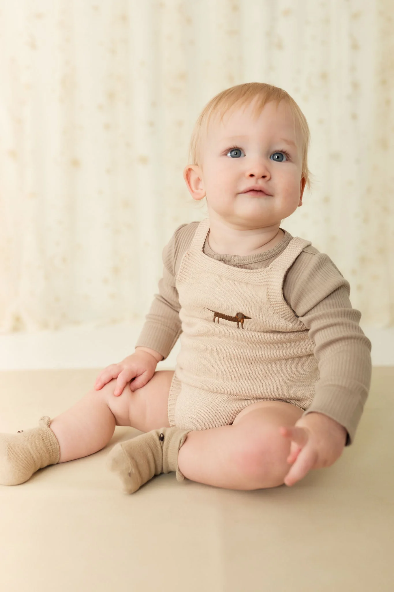 Ethan Playsuit - Oatmeal Marle Cosy Basil - Image 6