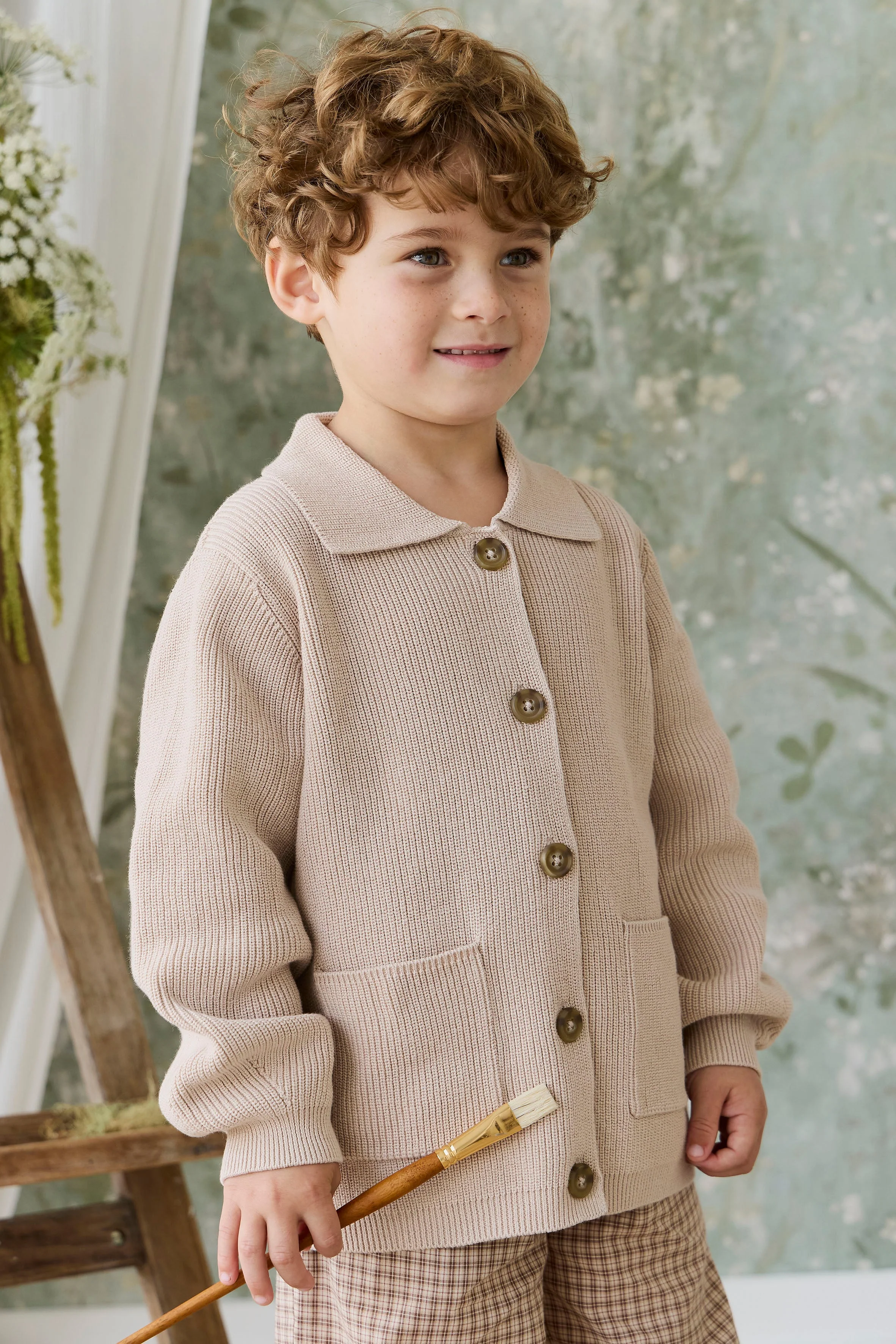 Ford Knit Jacket - Sand - Image 8