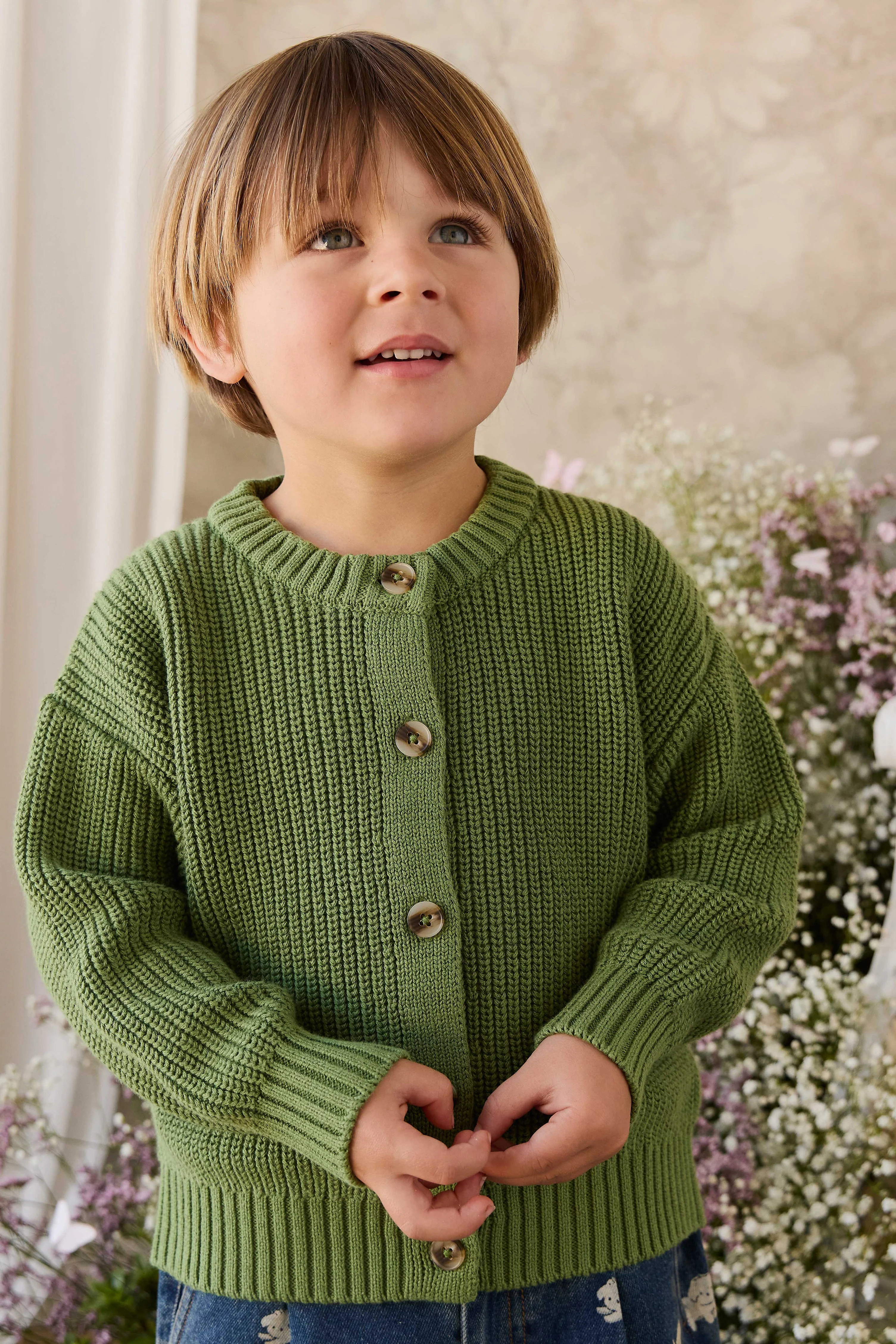 Johan Knitted Cardigan - Matcha - Image 8