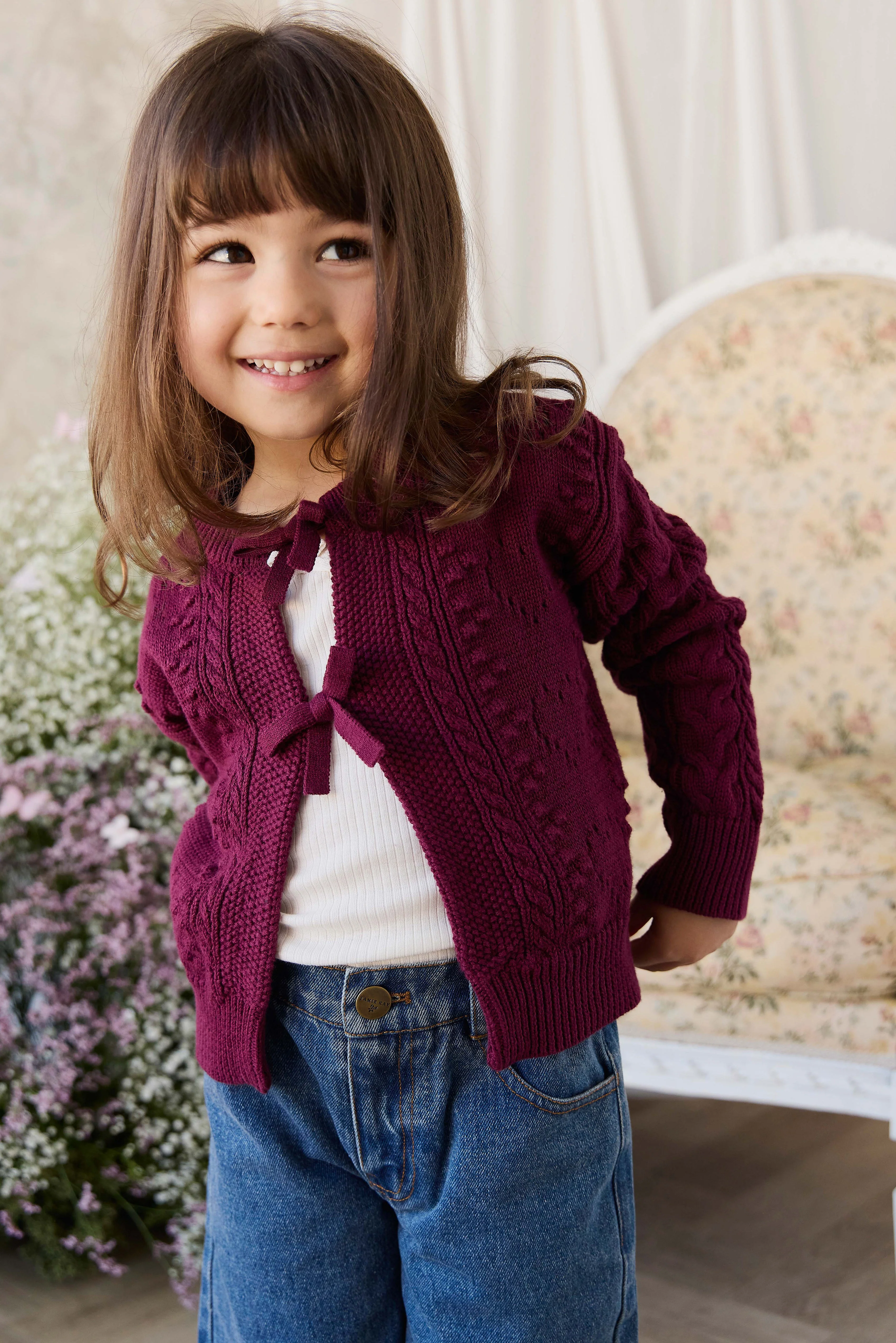 Josephine Knitted Cardigan - Mulberry Wood - Image 10