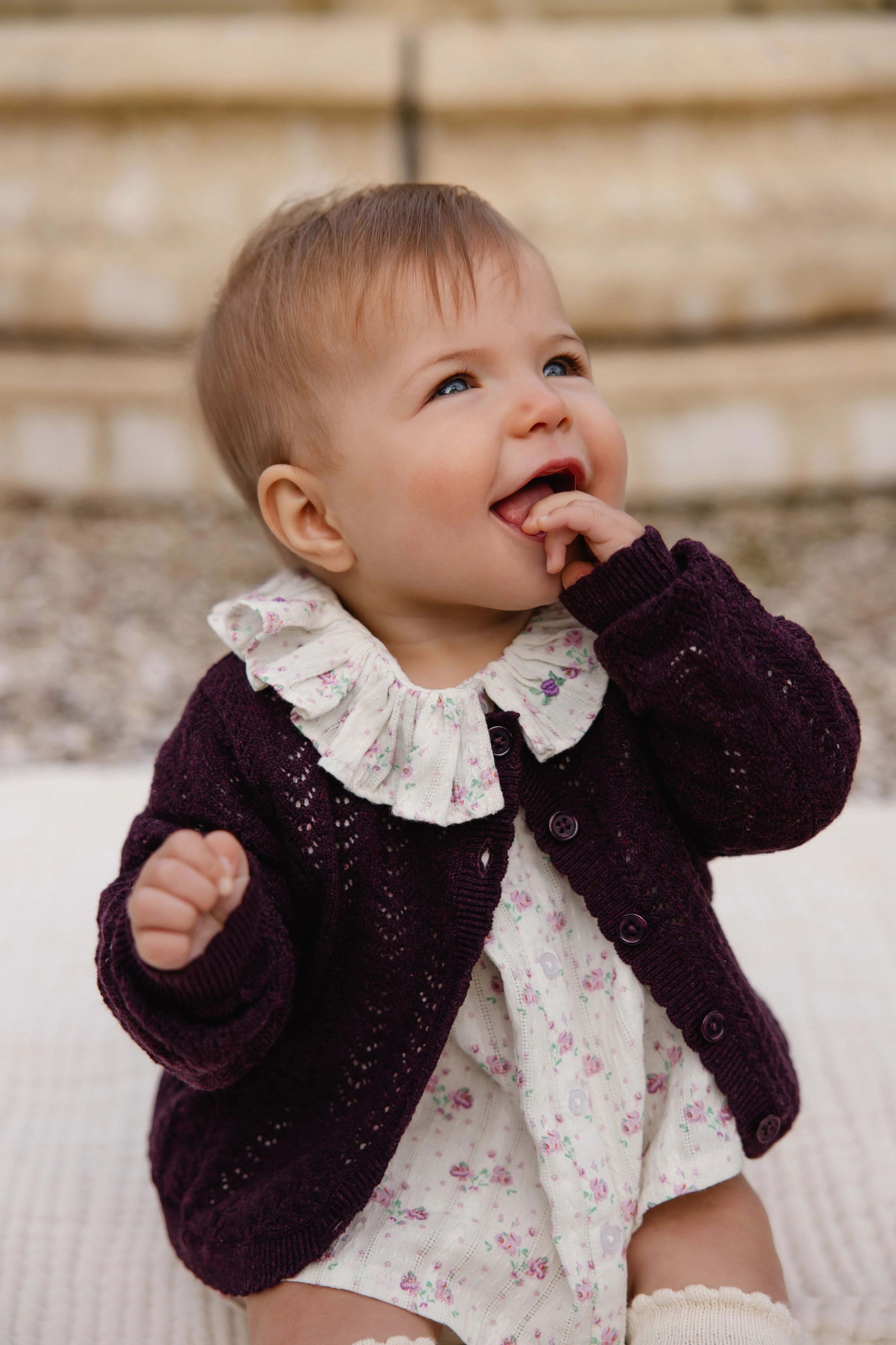 Maxine Knitted Cardigan - Blackcurrant - Image 8