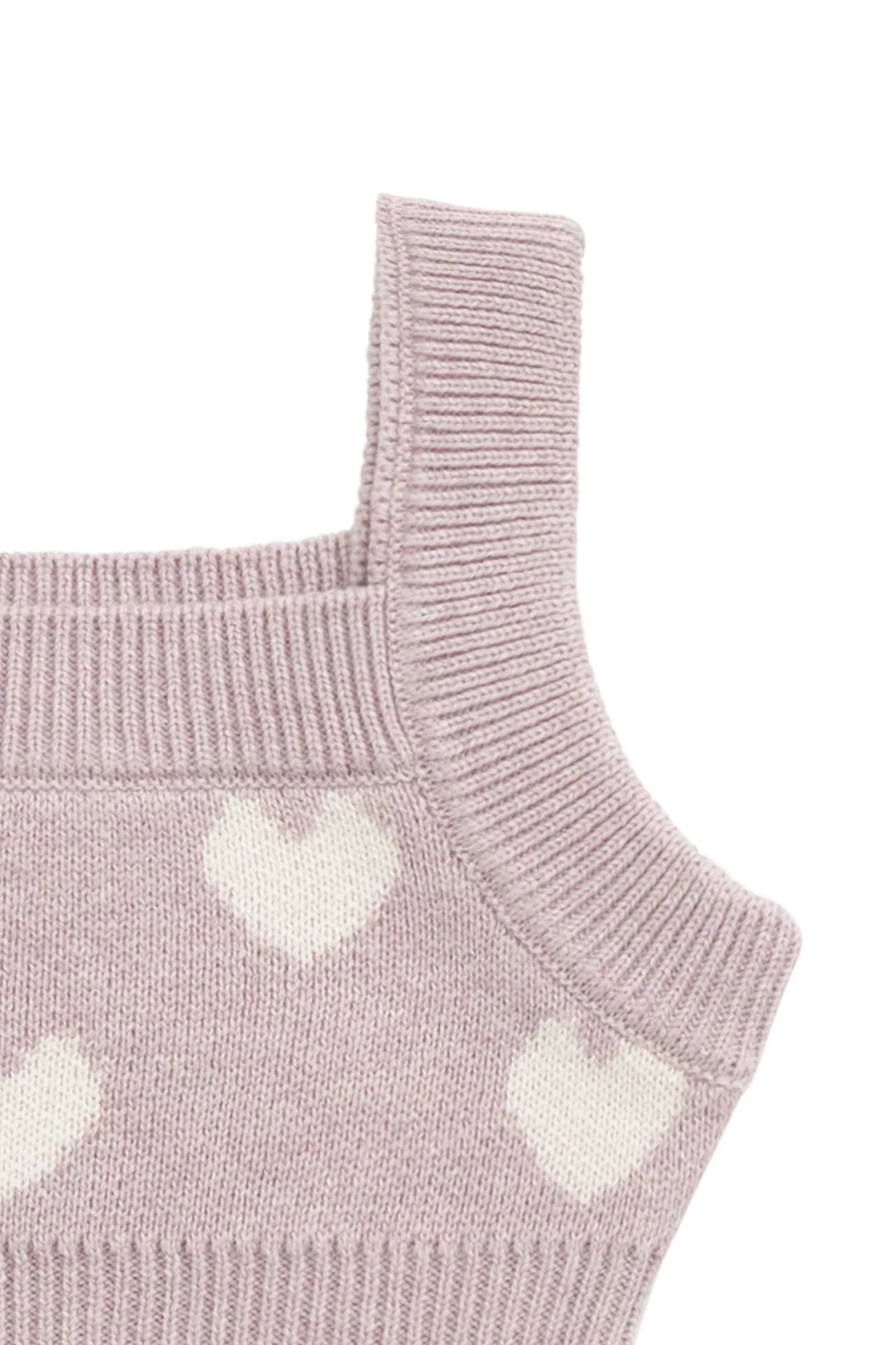 Molly Top - Heart Jacquard Ballerina Marle - Image 3
