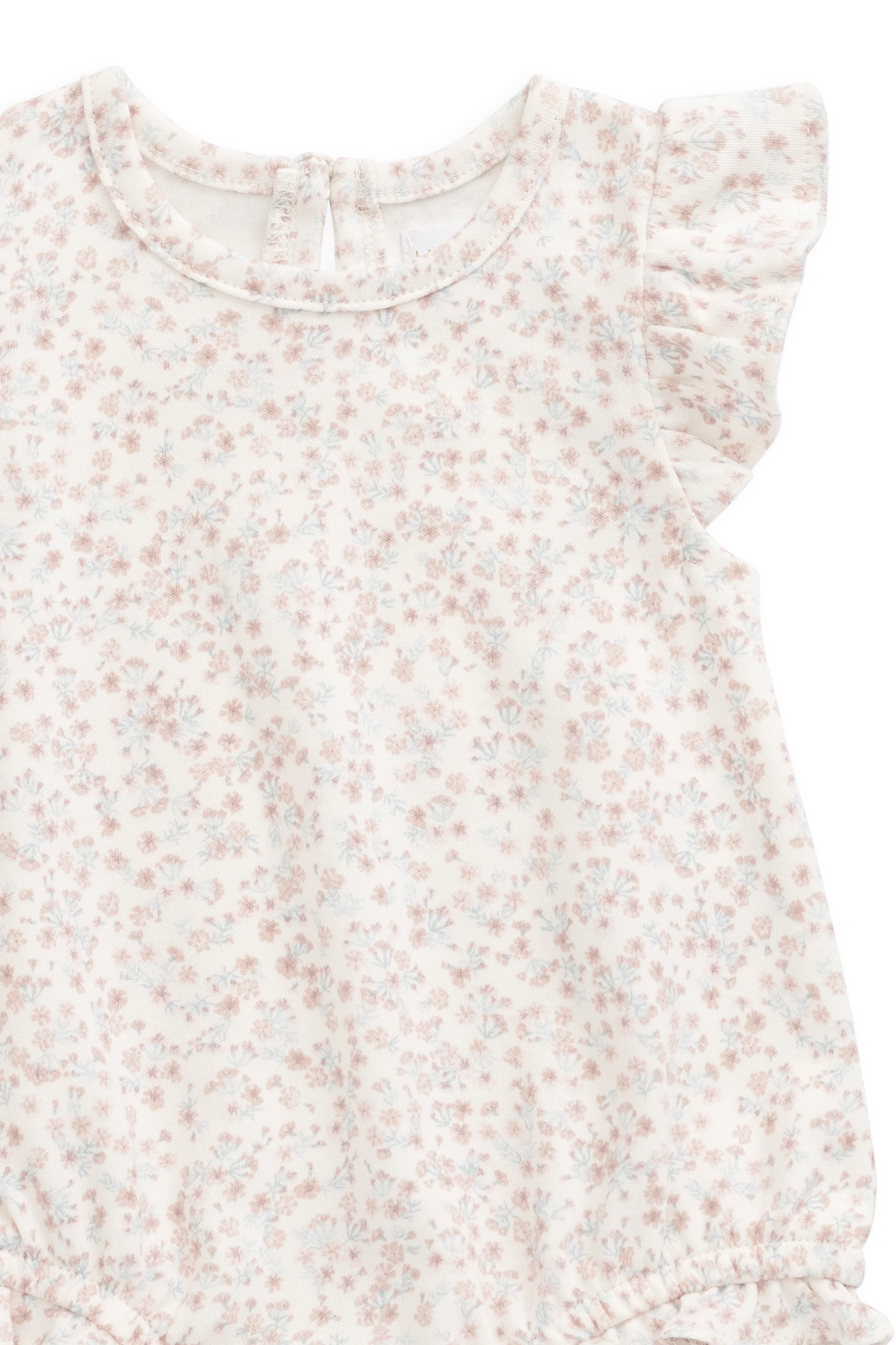 Organic Cotton Adrienne Playsuit - Posy Milk - Image 2
