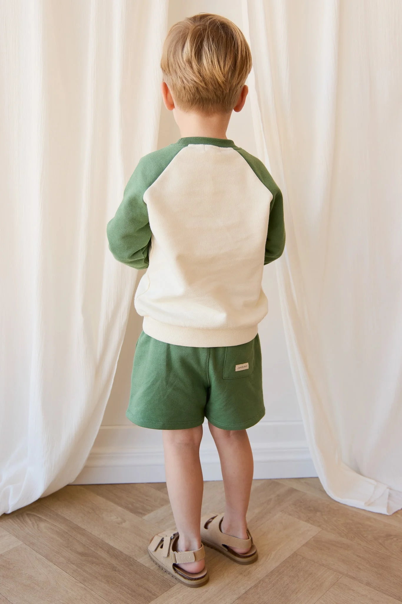 Organic Cotton Alden Sweatshirt - Adventure Buggy Snow Pea - Image 5