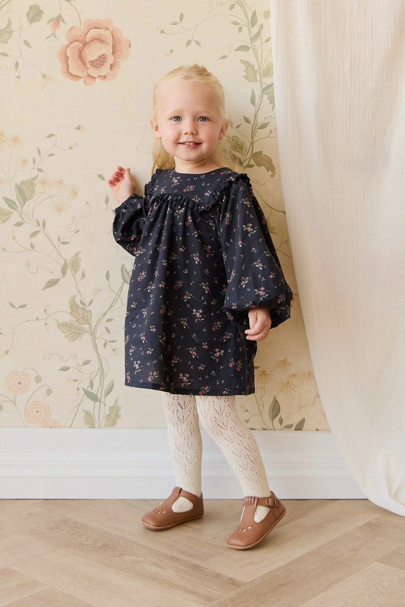 Organic Cotton Amira Dress - Bianca Noir