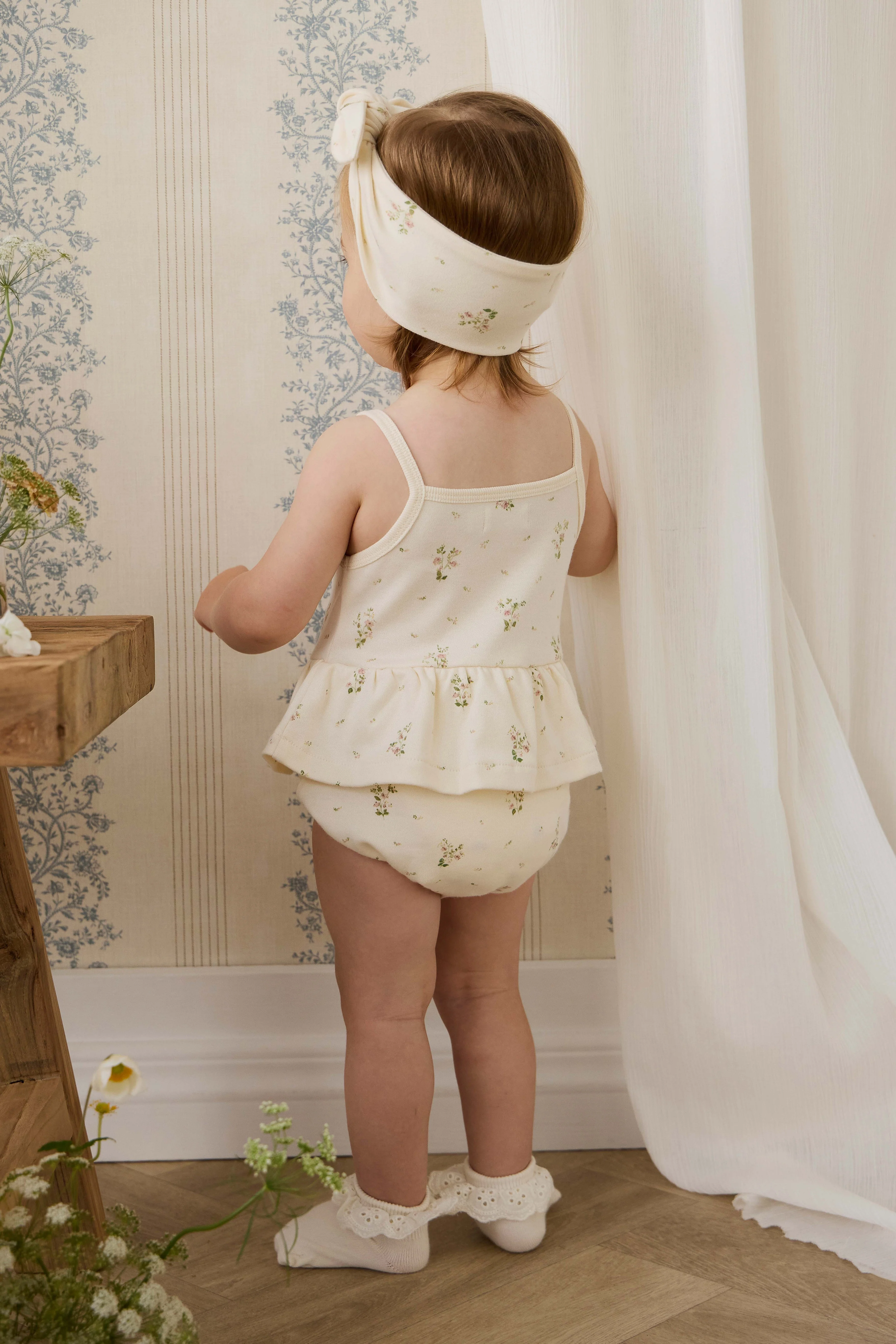 Organic Cotton Astra Playsuit - Josepha Egret Small - Image 6