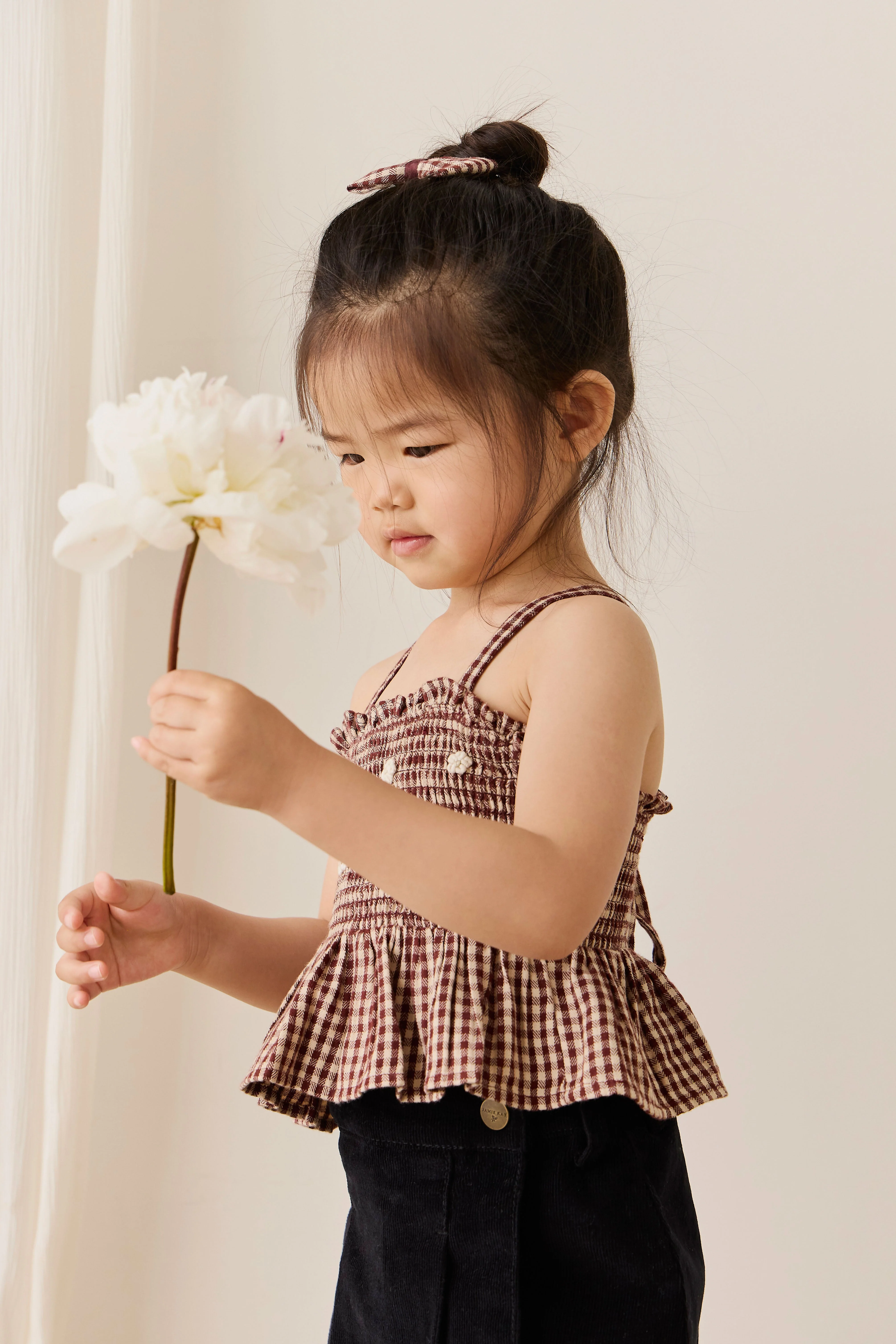 Organic Cotton Auden Top - Cinnamon Gingham - Image 8