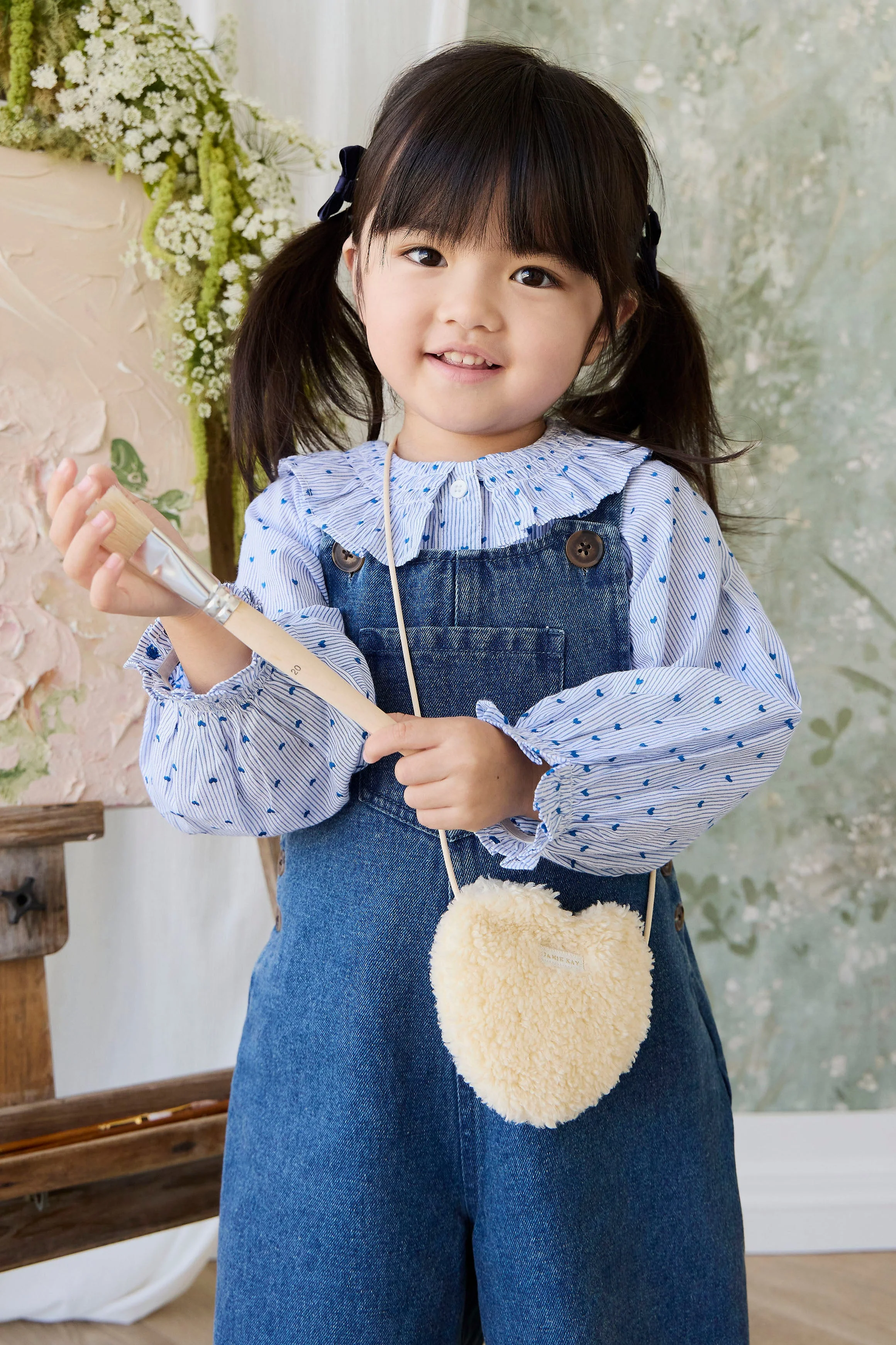 Organic Cotton Bellamy Blouse - Mon Amour Stripe Indigo
