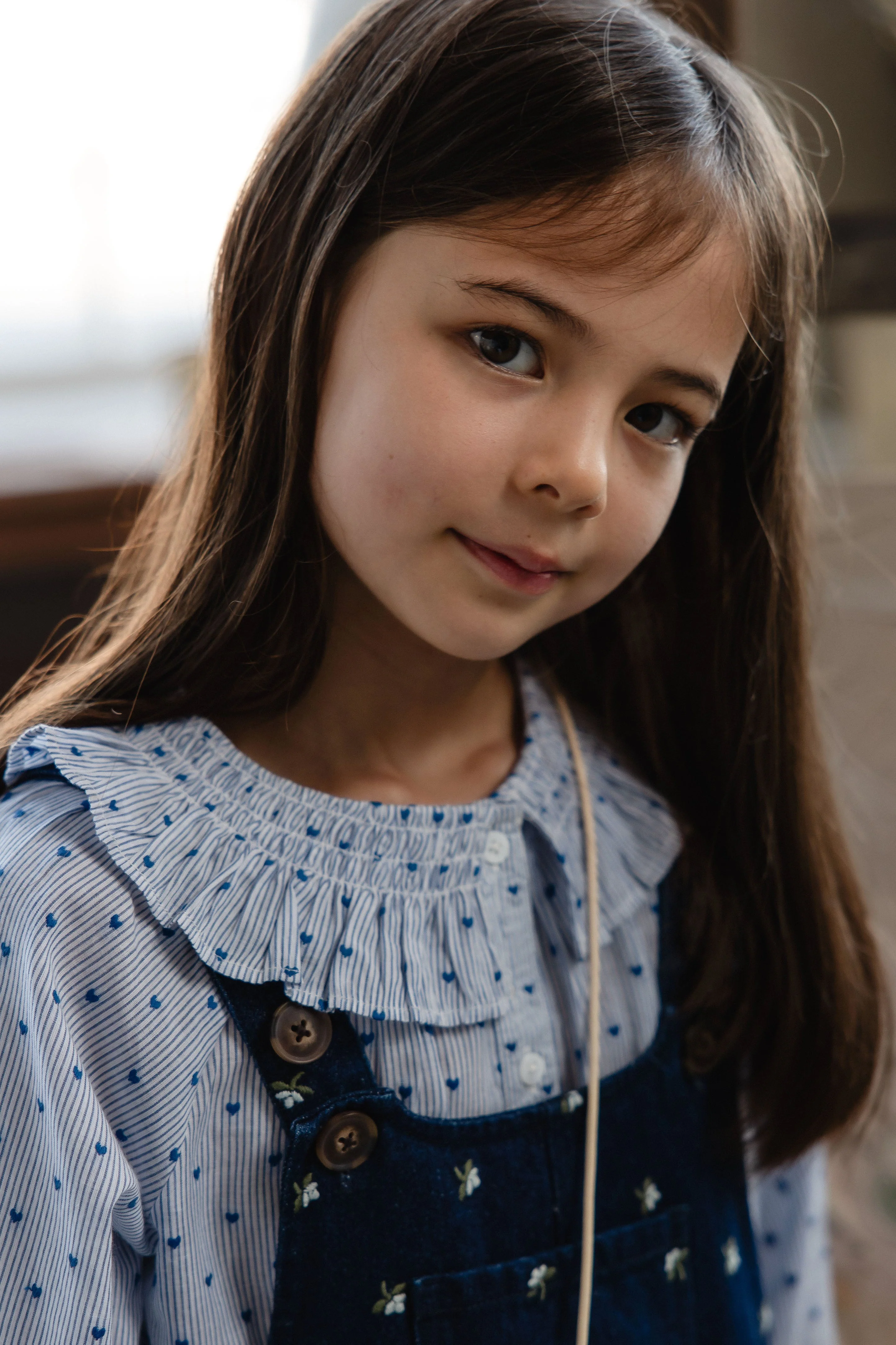 Organic Cotton Bellamy Blouse - Mon Amour Stripe Indigo - Image 11