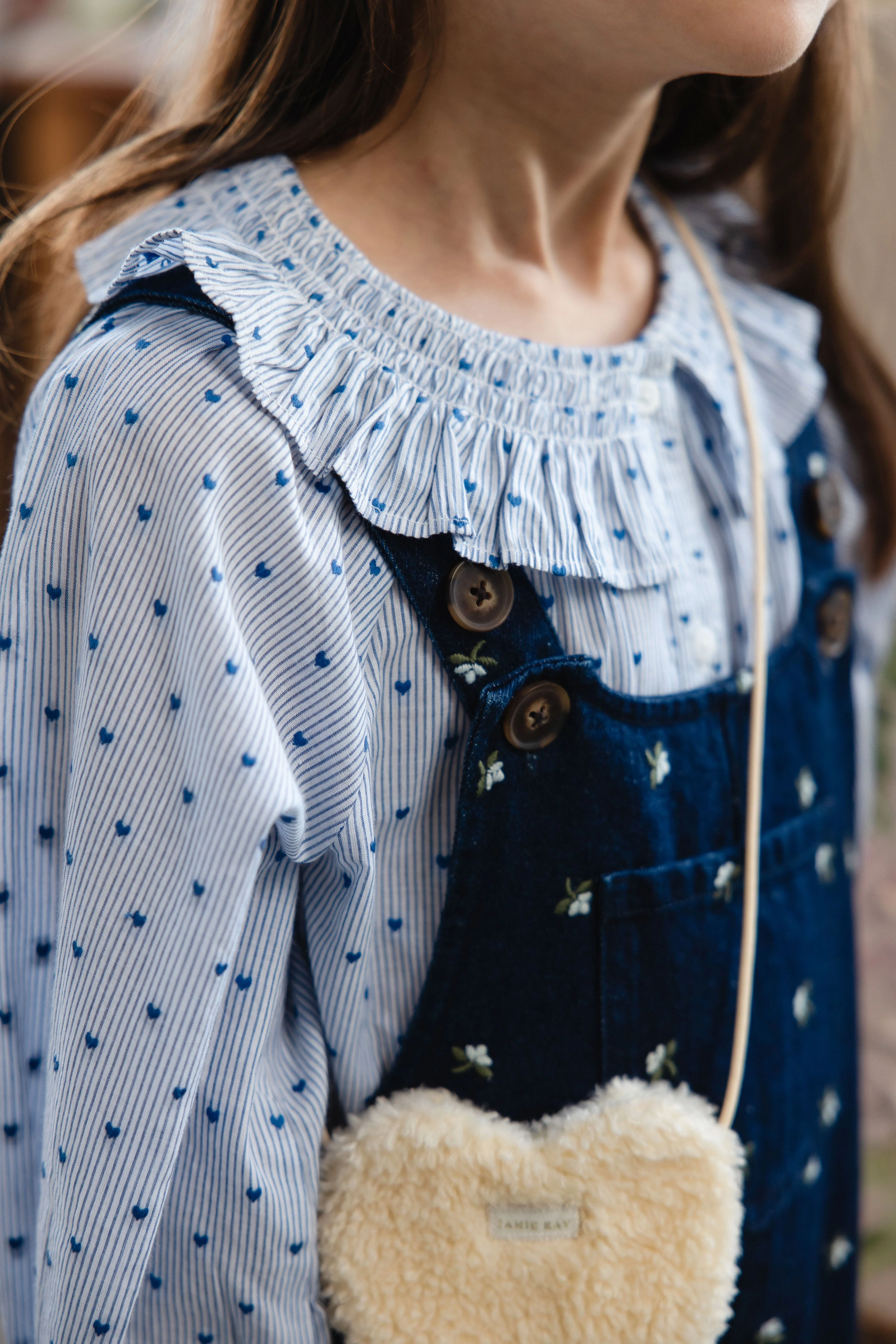 Organic Cotton Bellamy Blouse - Mon Amour Stripe Indigo - Image 6