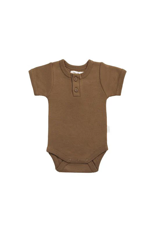 Organic Cotton Benny Tee Bodysuit - Autumn Bronze