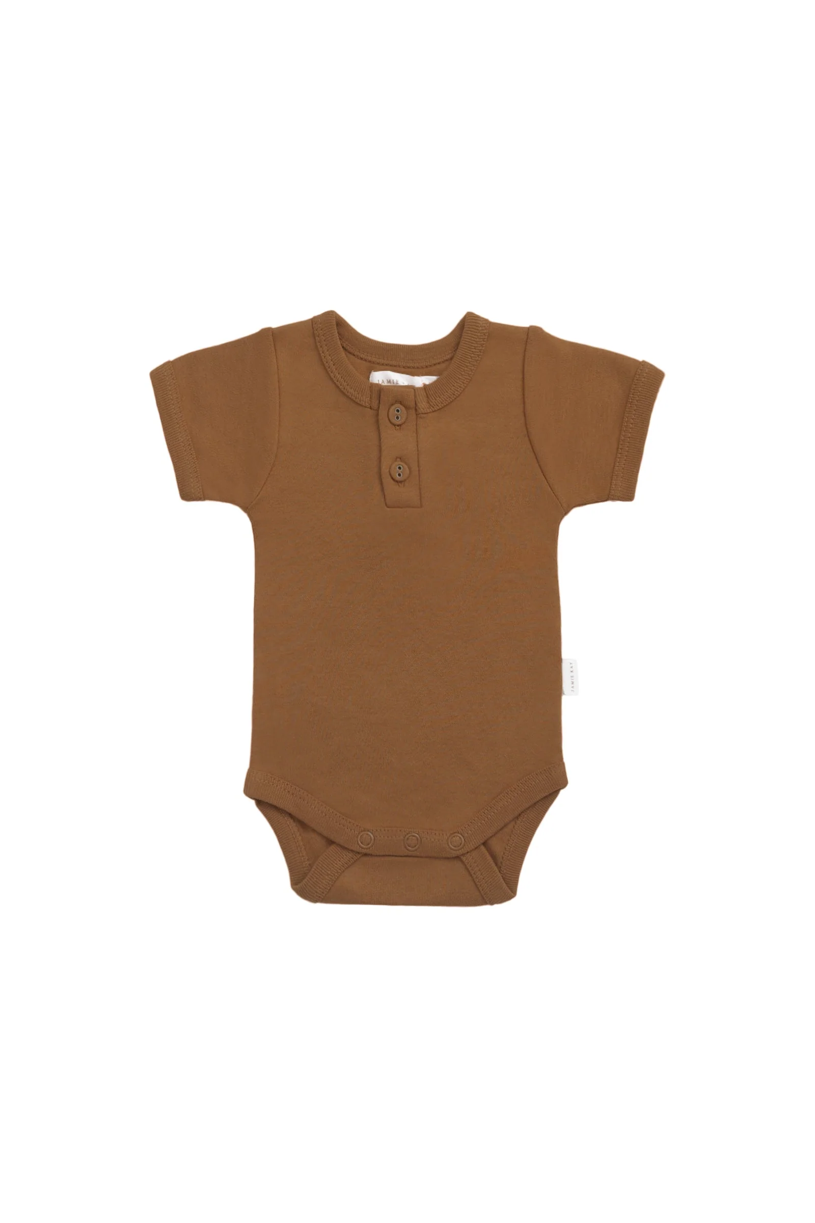 Organic Cotton Benny Tee Bodysuit - Cinnamon