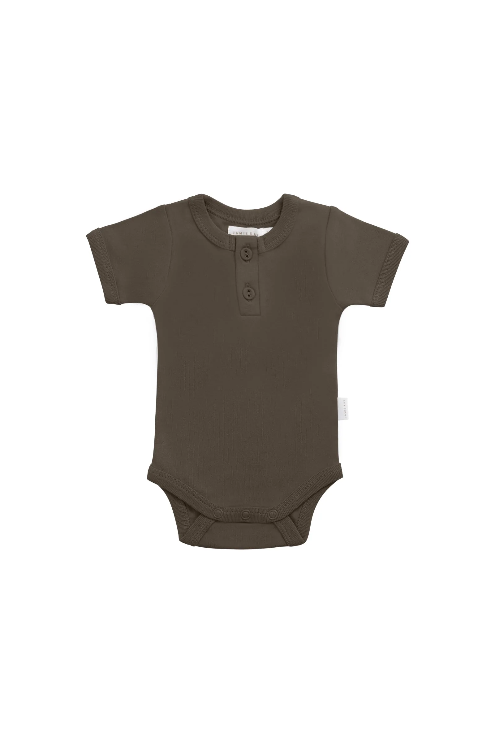 Organic Cotton Benny Tee Bodysuit - Deep Olive