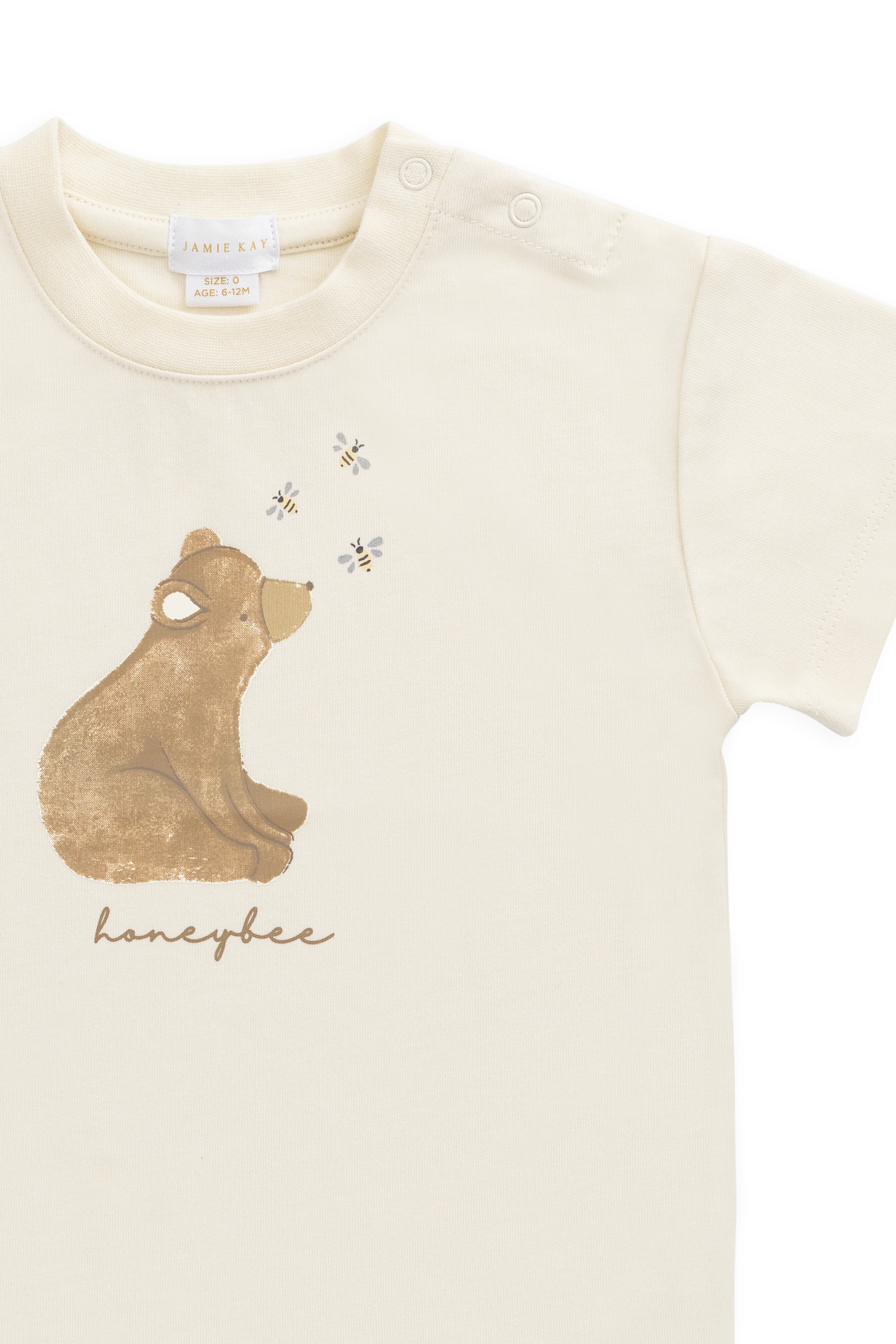 Organic Cotton Bjorn Tee - Cloud Honeybee Bear - Image 8