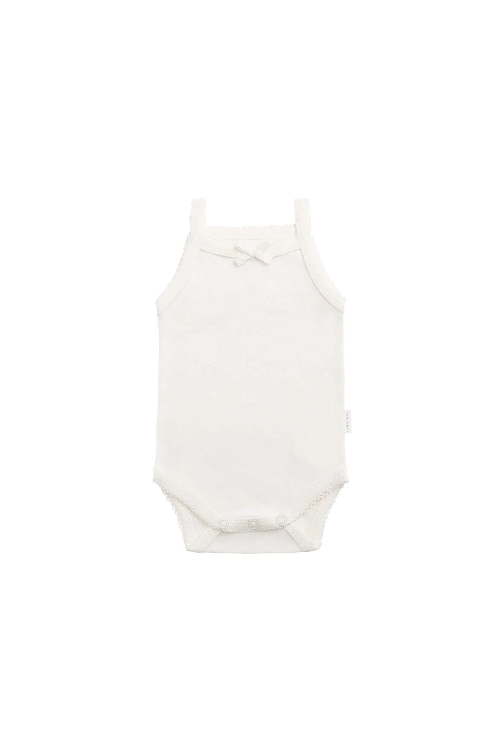 Organic Cotton Bridget Singlet Bodysuit - Milk