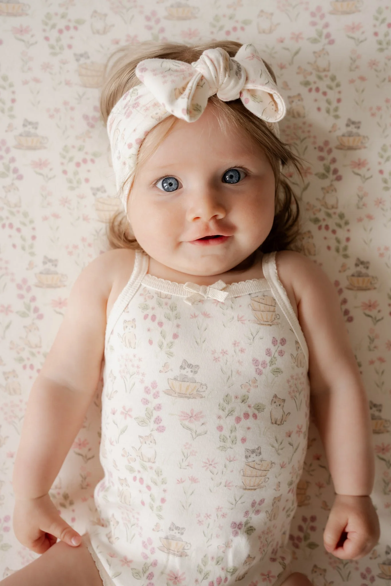 Organic Cotton Bridget Singlet Bodysuit - Moons Garden - Image 2