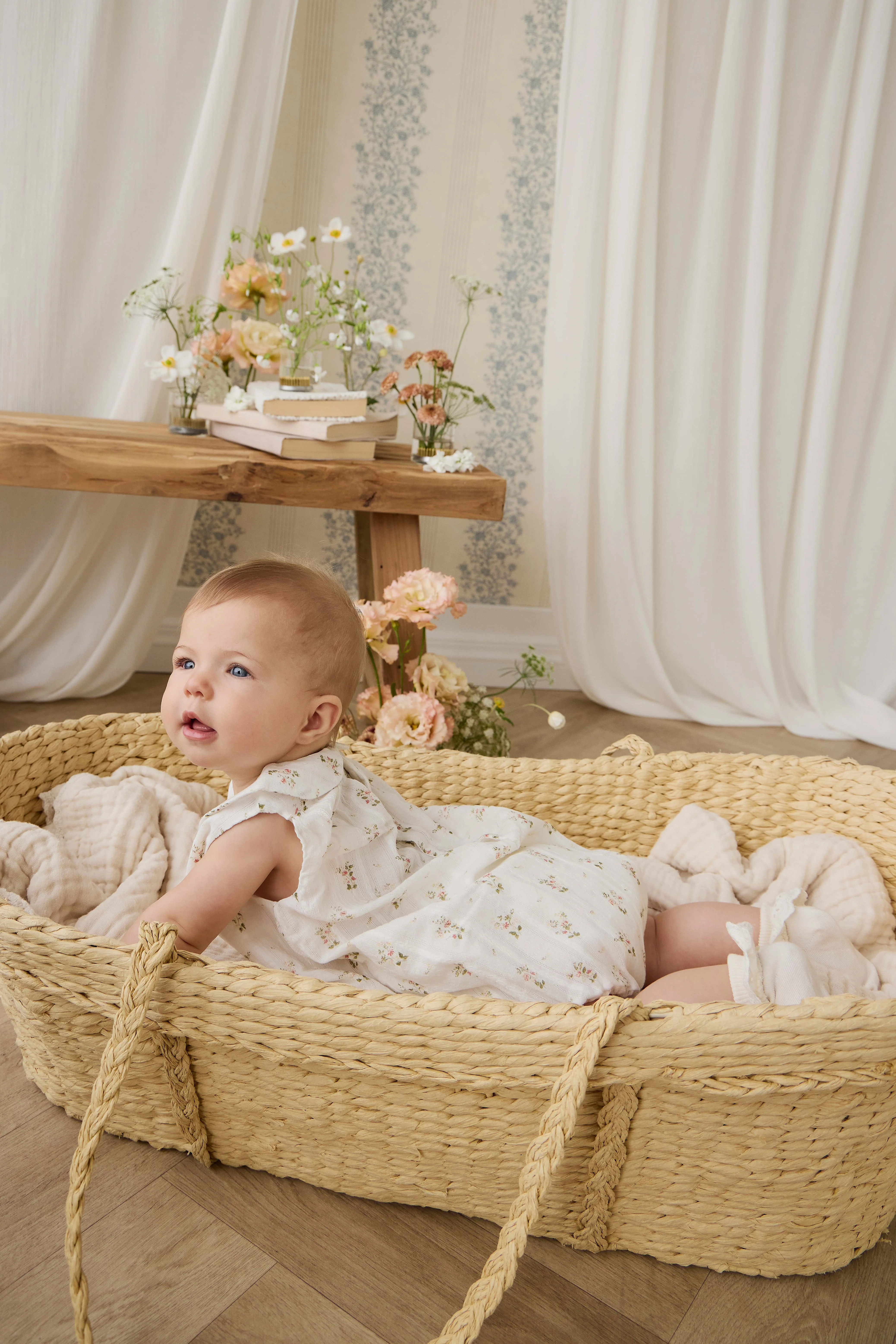 Organic Cotton Brynlee Playsuit - Josepha Egret - Image 10