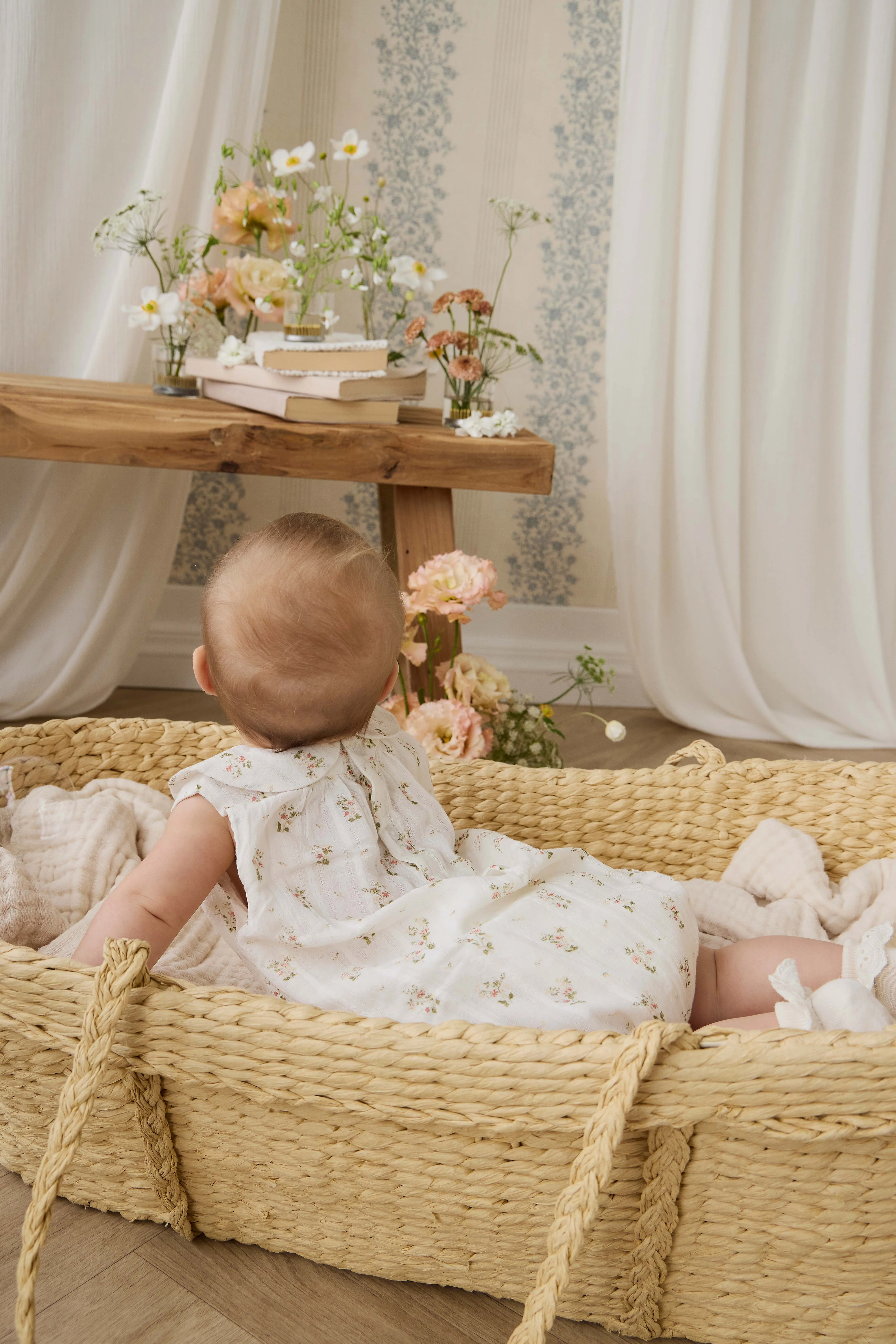 Organic Cotton Brynlee Playsuit - Josepha Egret - Image 12