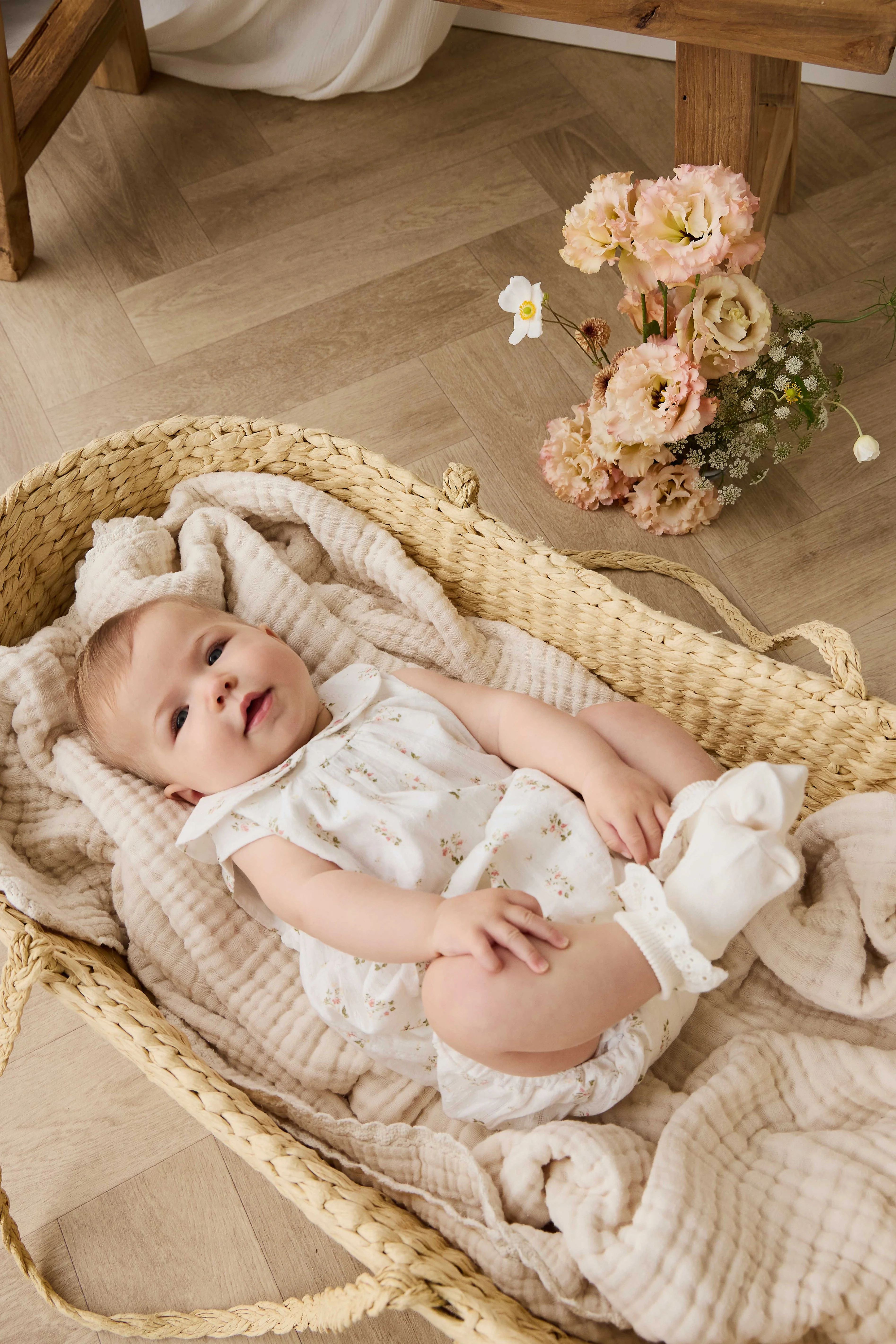 Organic Cotton Brynlee Playsuit - Josepha Egret - Image 13