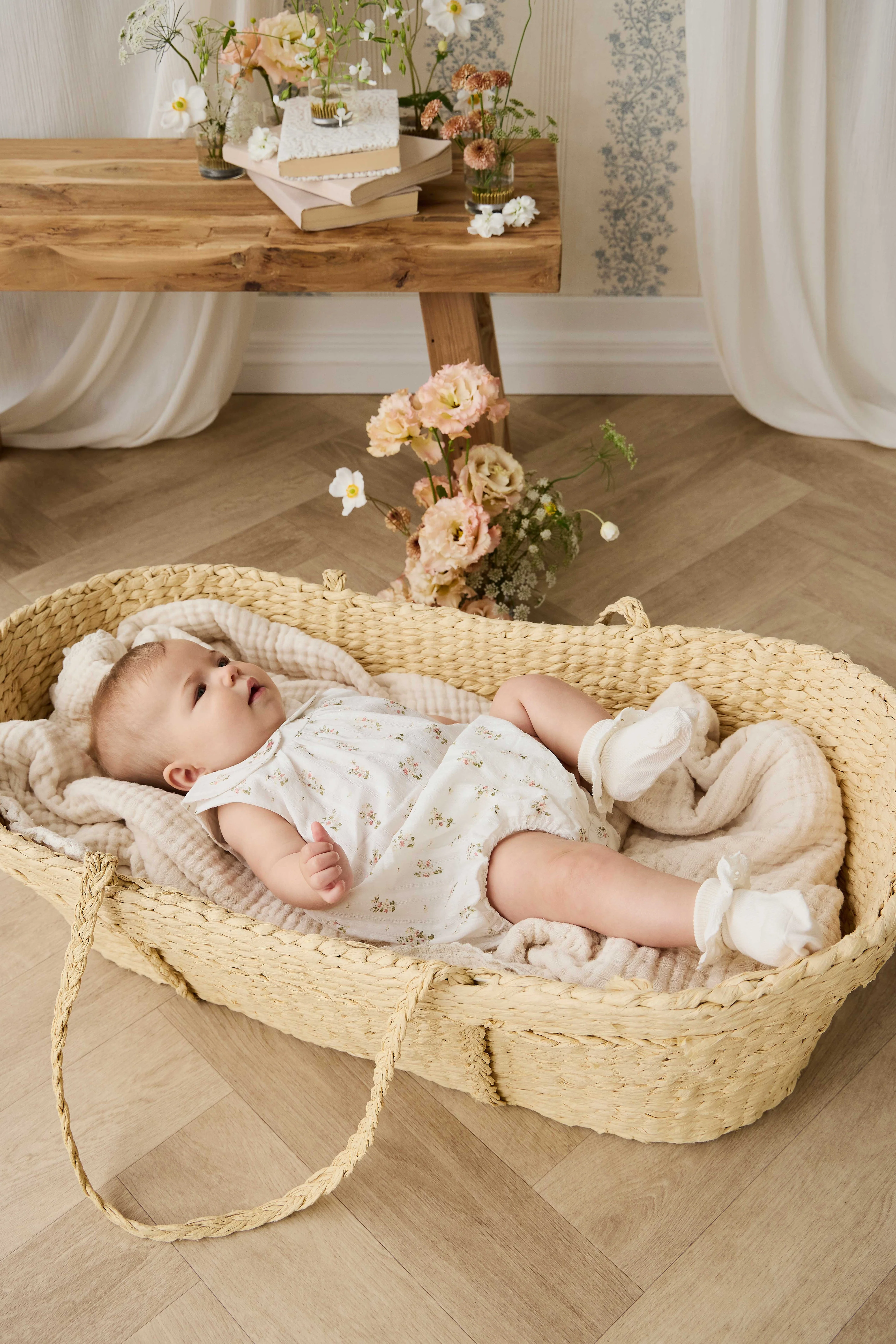 Organic Cotton Brynlee Playsuit - Josepha Egret - Image 4