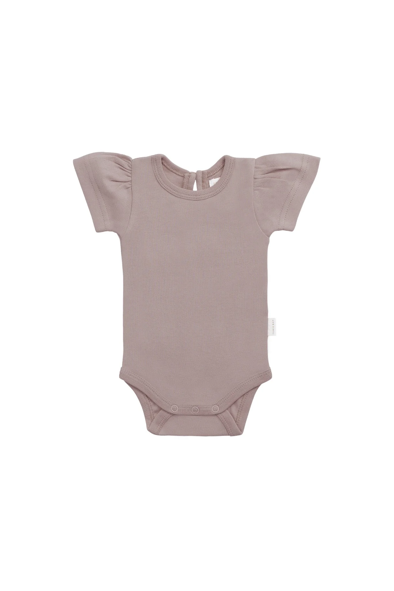 Organic Cotton Cap Sleeve Bodysuit - Softest Mauve
