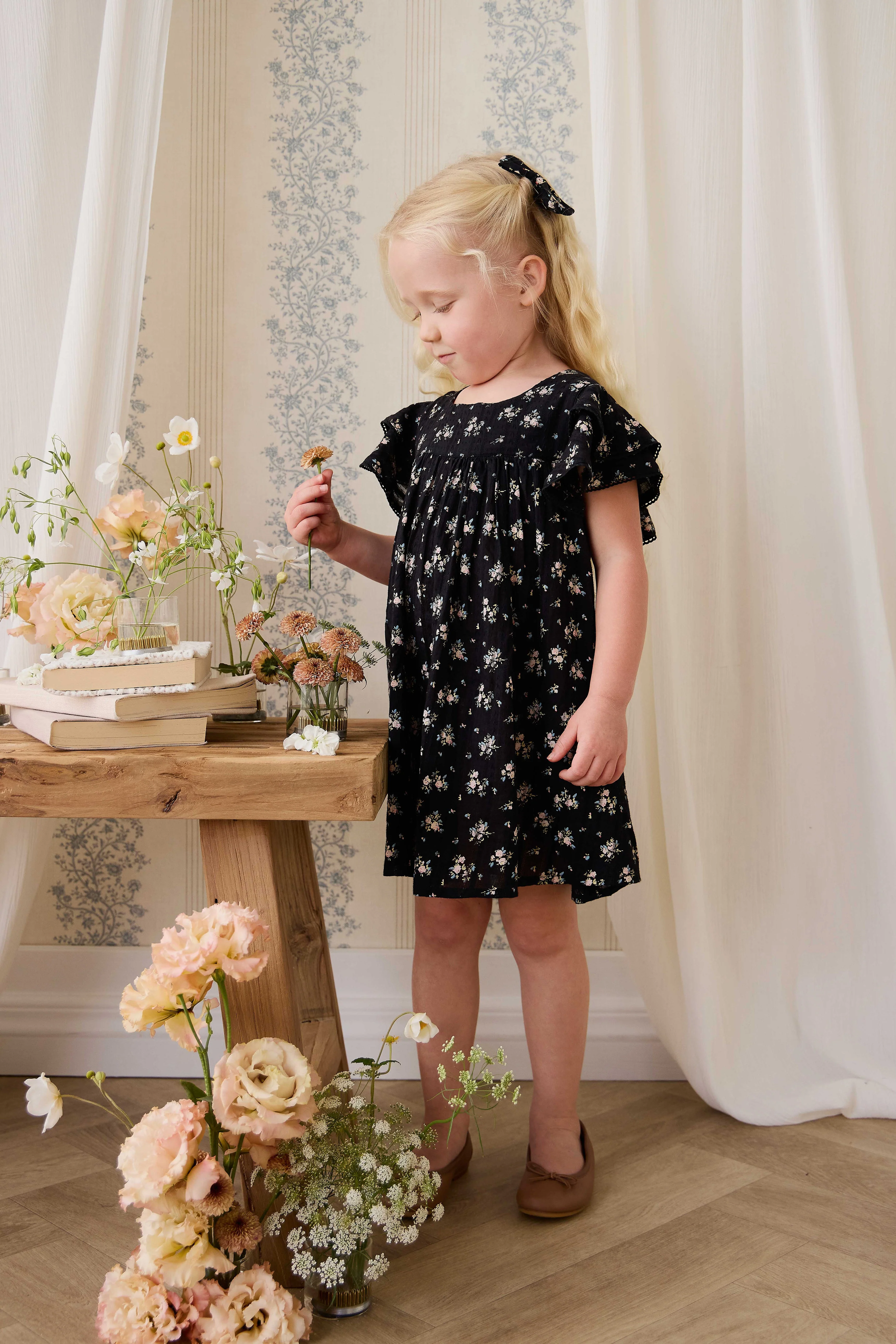 Organic Cotton Caroline Dress - Cassie Caviar - Image 10