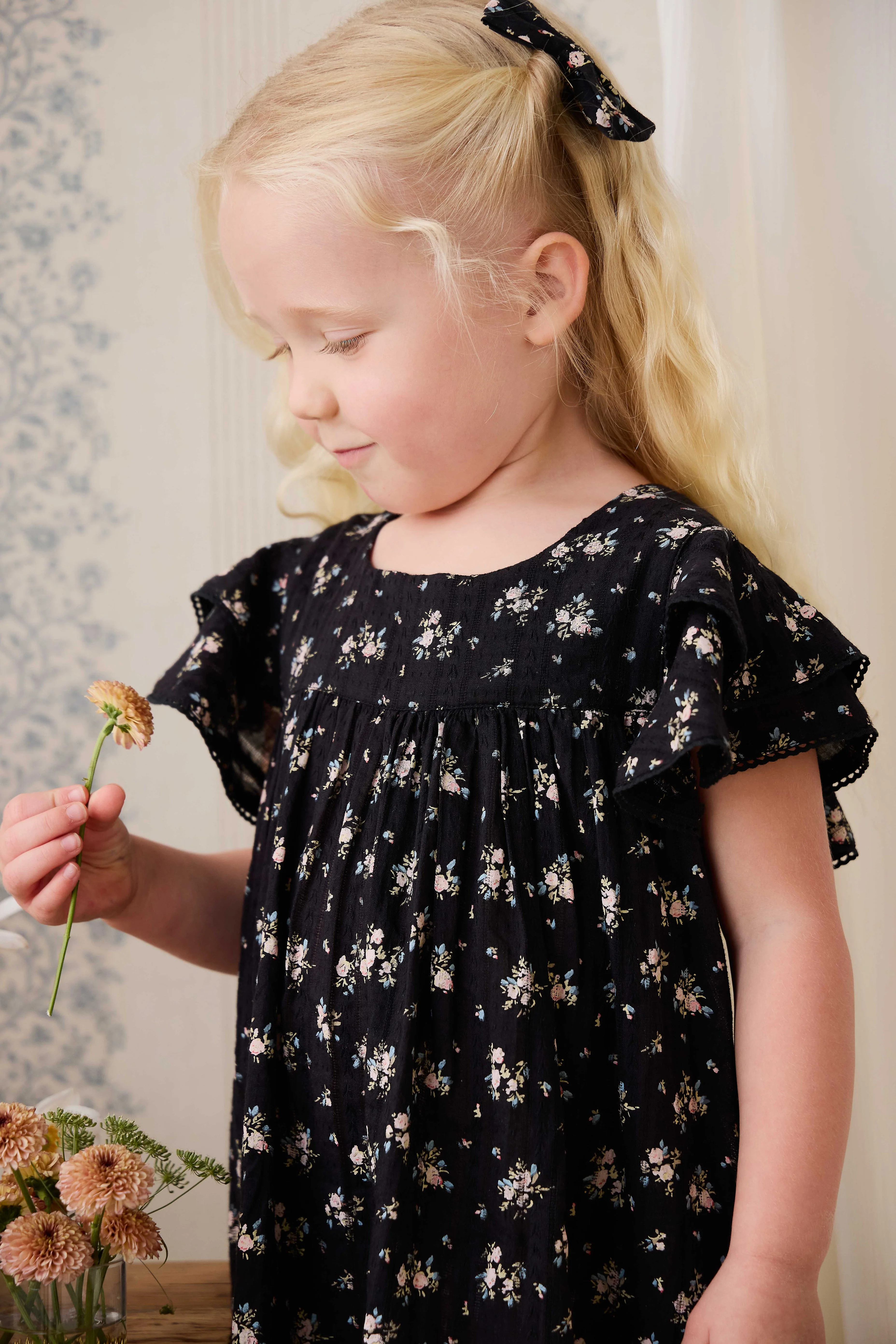 Organic Cotton Caroline Dress - Cassie Caviar - Image 4