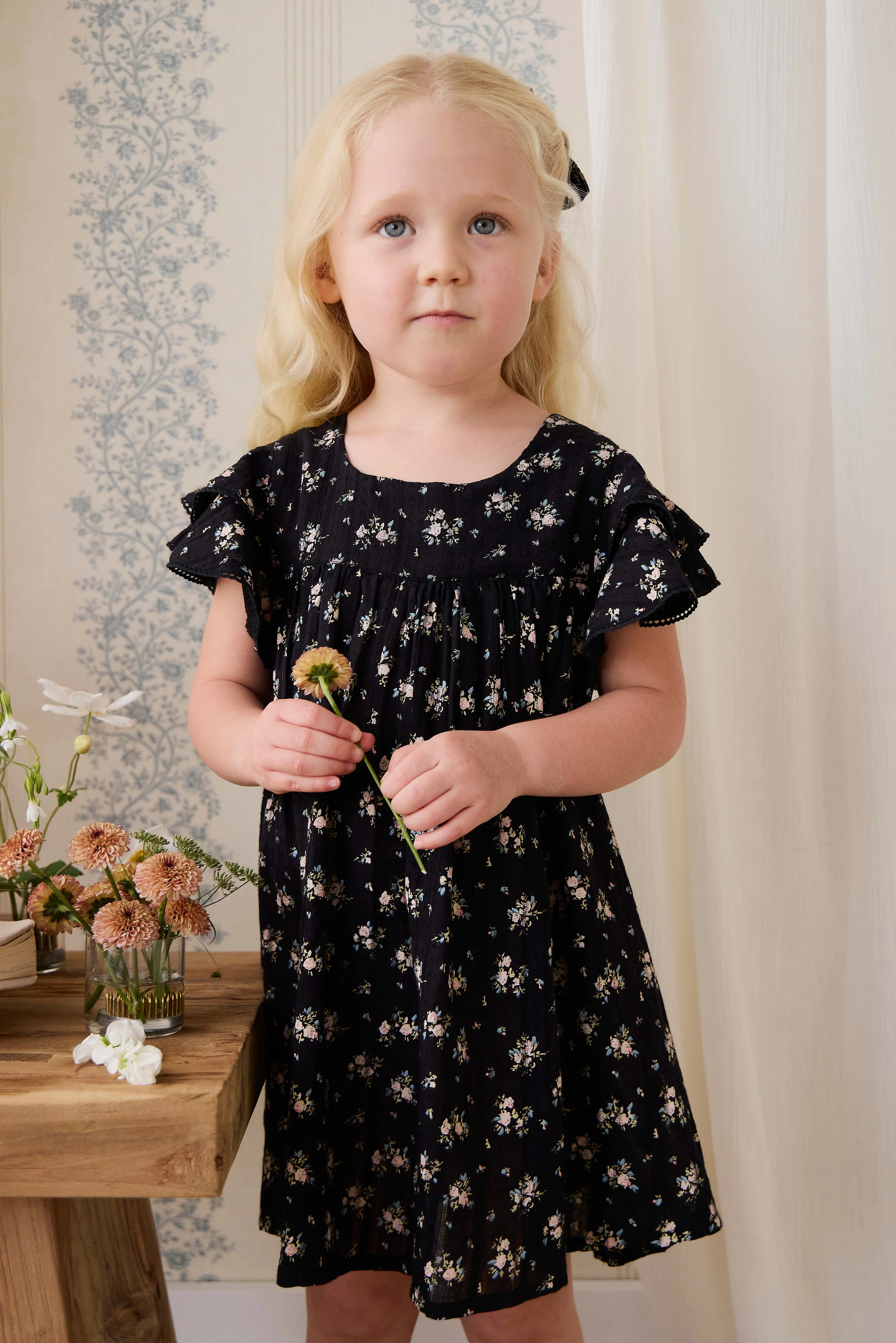 Organic Cotton Caroline Dress - Cassie Caviar - Image 5