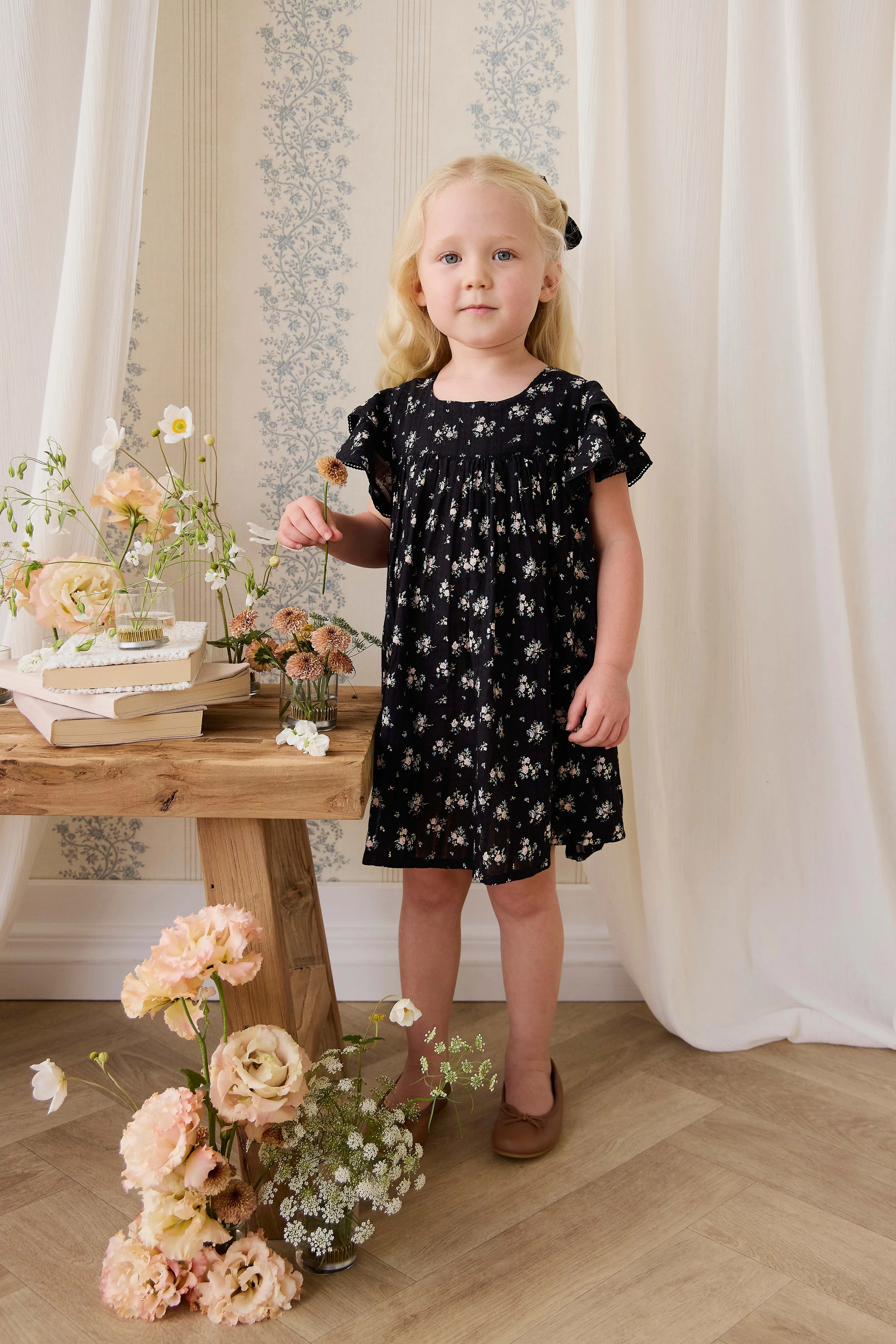 Organic Cotton Caroline Dress - Cassie Caviar - Image 7
