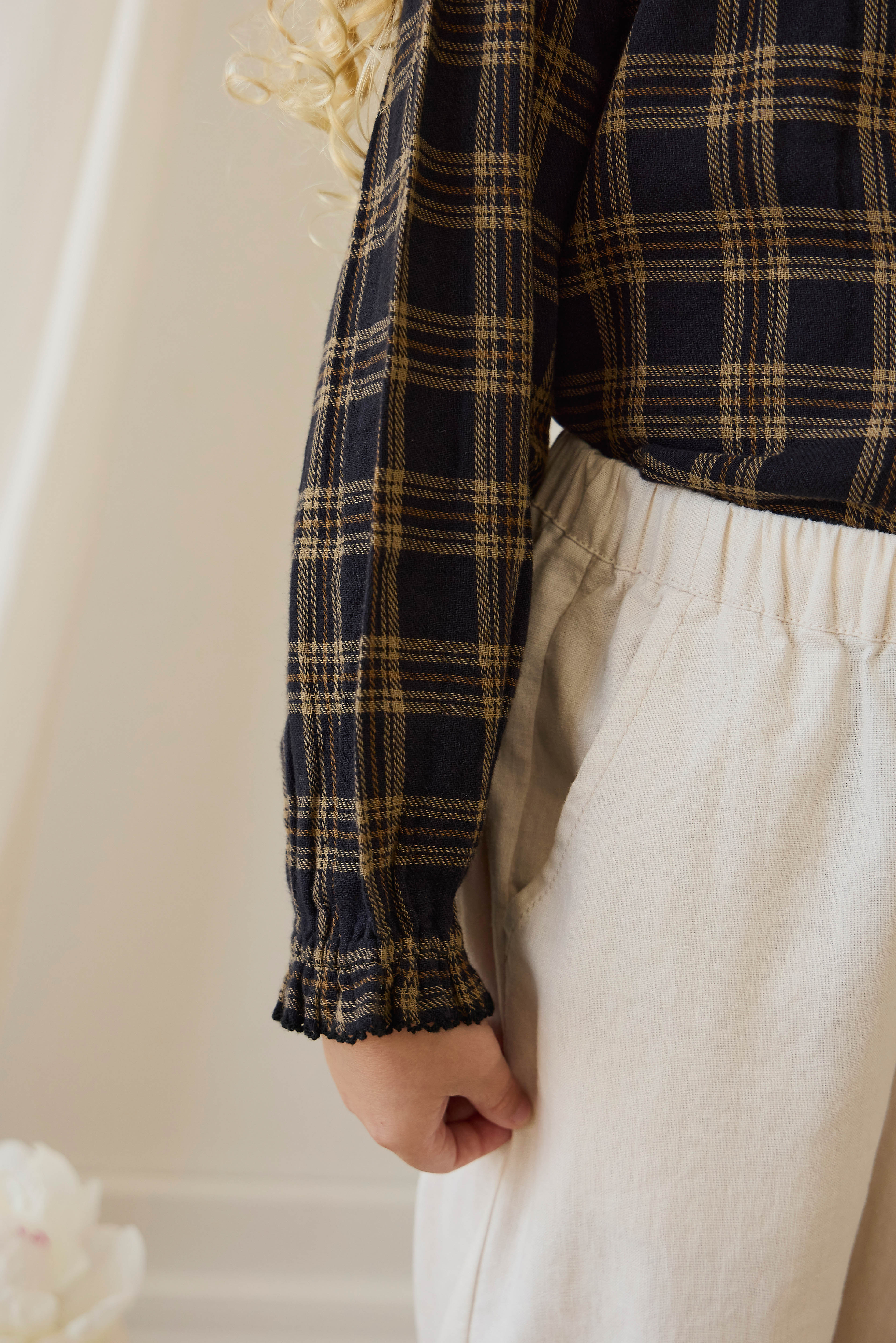 Organic Cotton Cecile Top - Woodland Check - Image 10