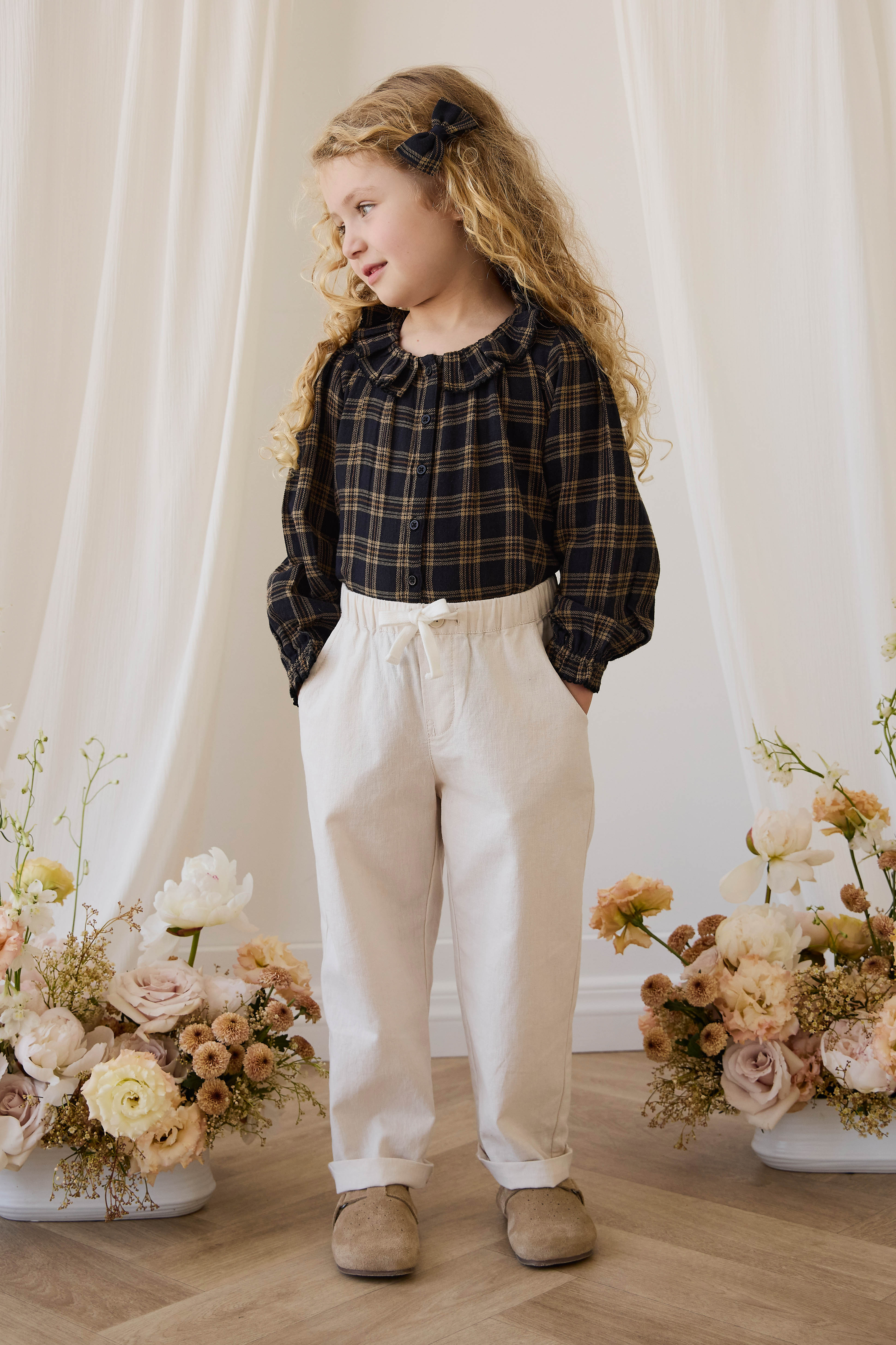 Organic Cotton Cecile Top - Woodland Check - Image 11