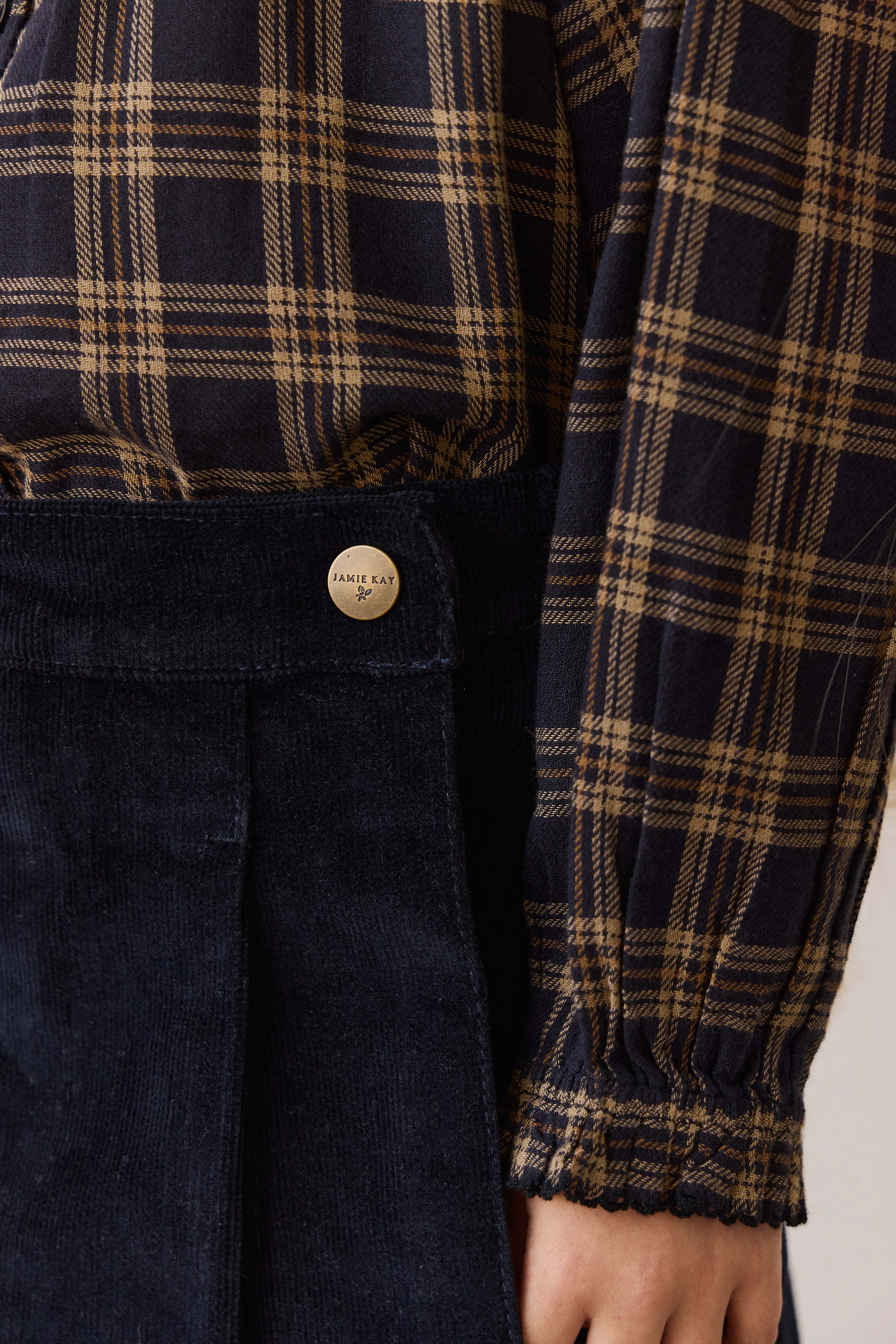 Organic Cotton Cecile Top - Woodland Check - Image 14