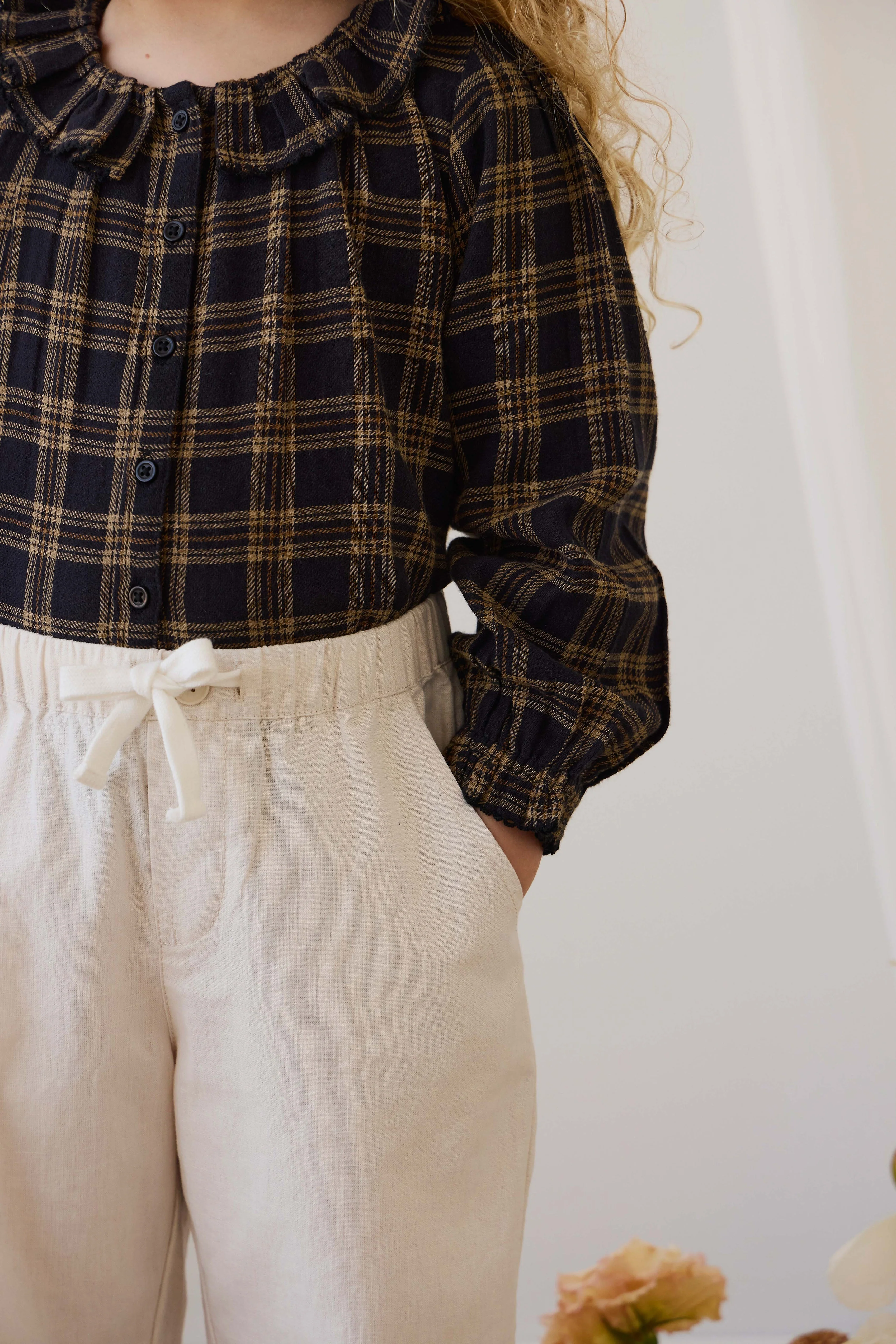 Organic Cotton Cecile Top - Woodland Check - Image 18