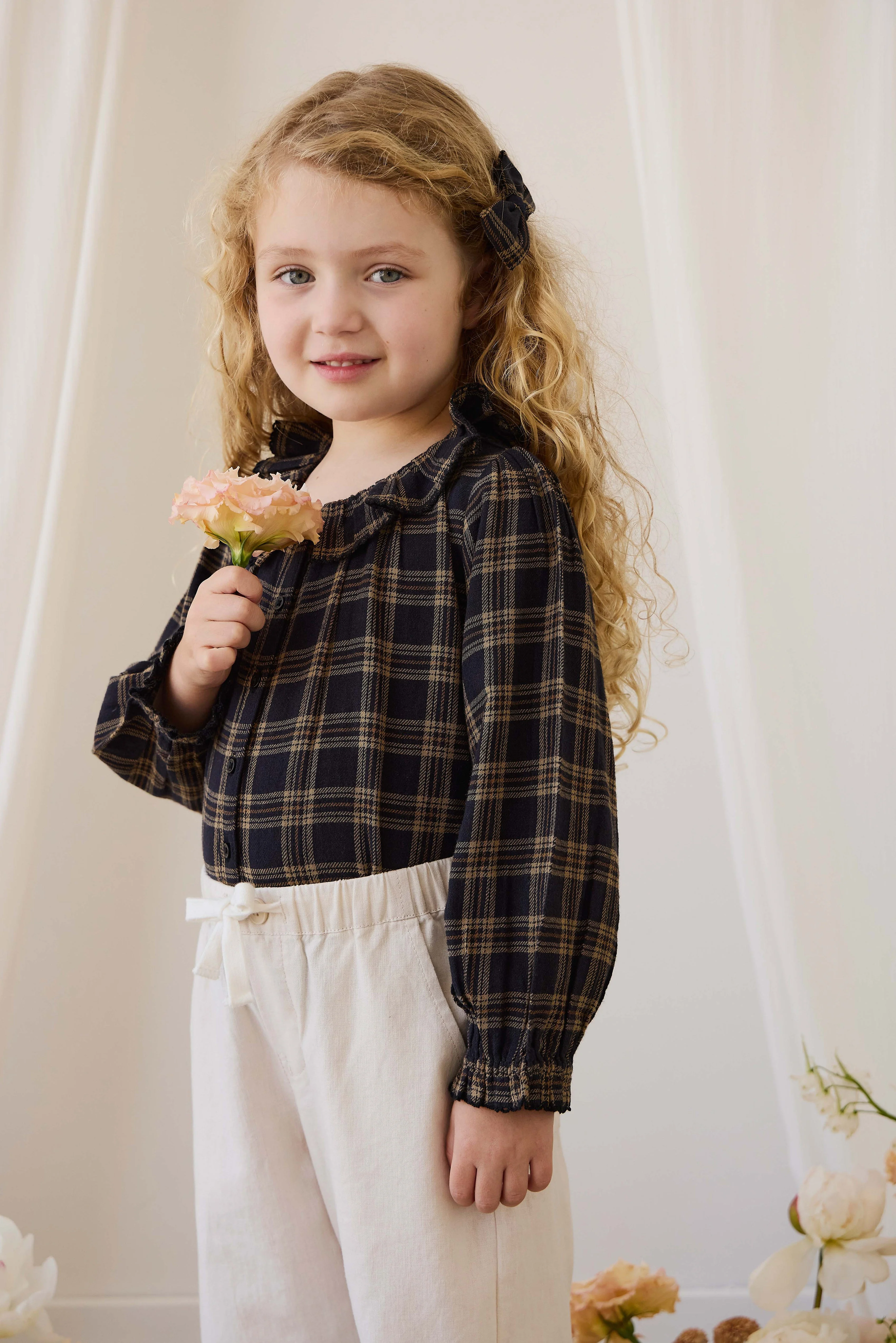 Organic Cotton Cecile Top - Woodland Check - Image 5