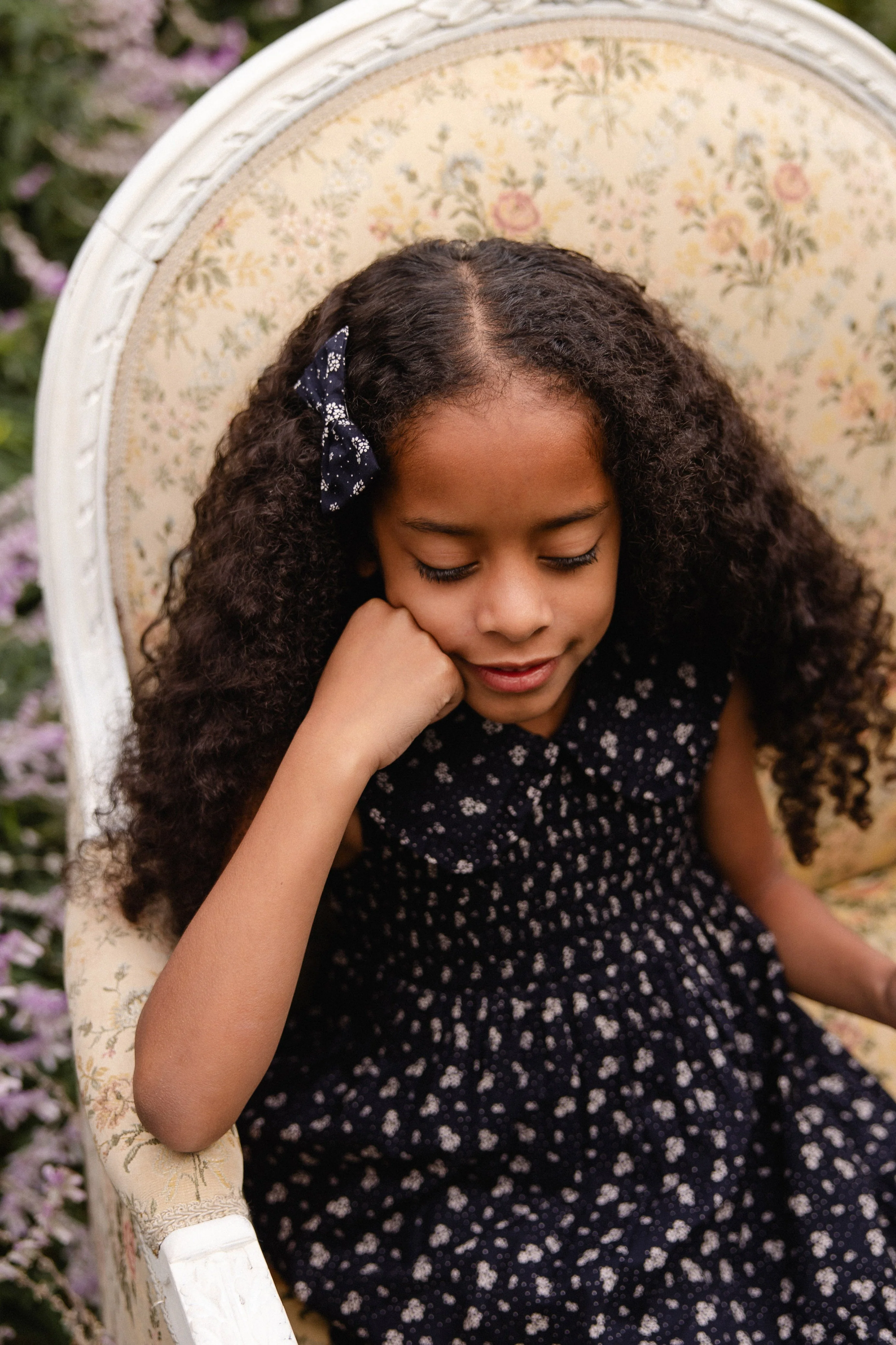 Organic Cotton Christabel Dress - Maisie Navy - Image 16
